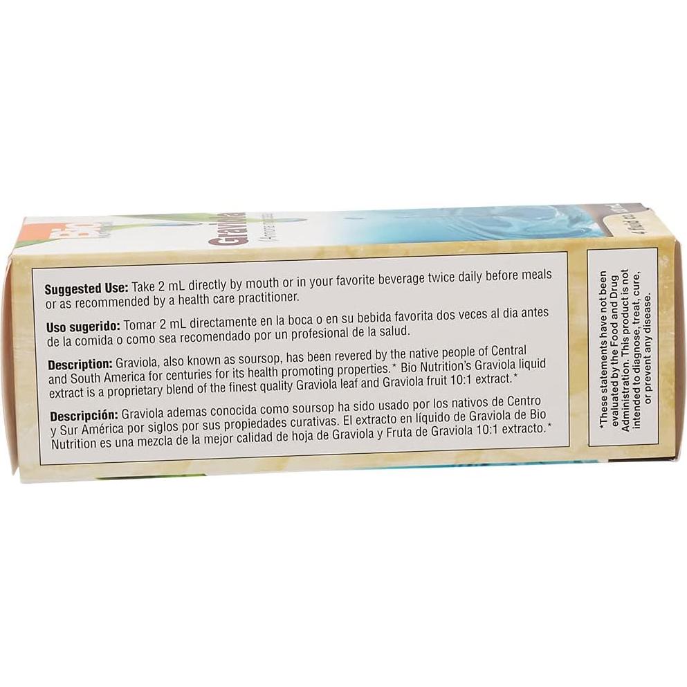 Extracto Líquido de Graviola Bio Nutrition 118 ml - 750 mg