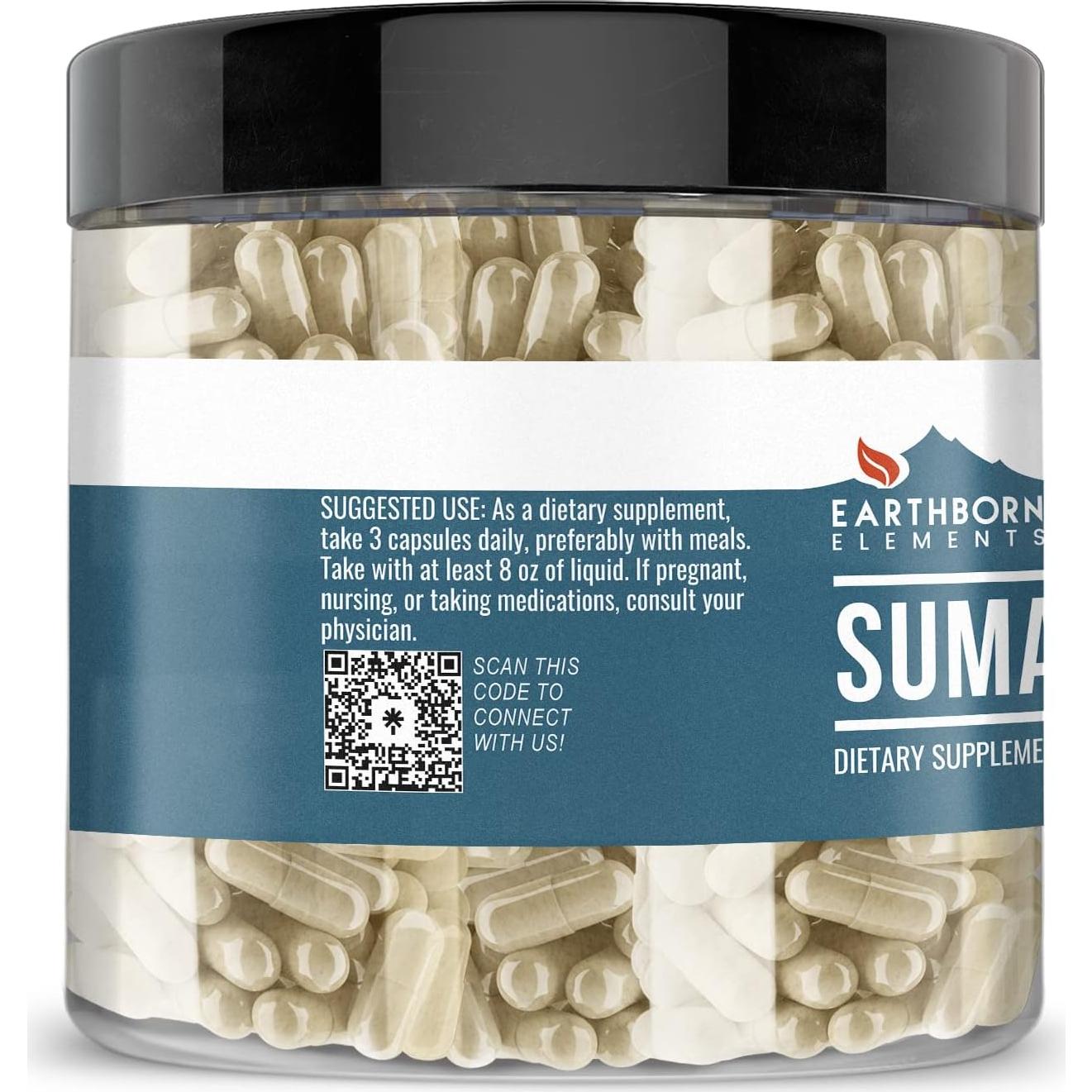 Cápsulas de Raíz Suma Tierra Nacida 200 Unidades Pura Sin Aditivos