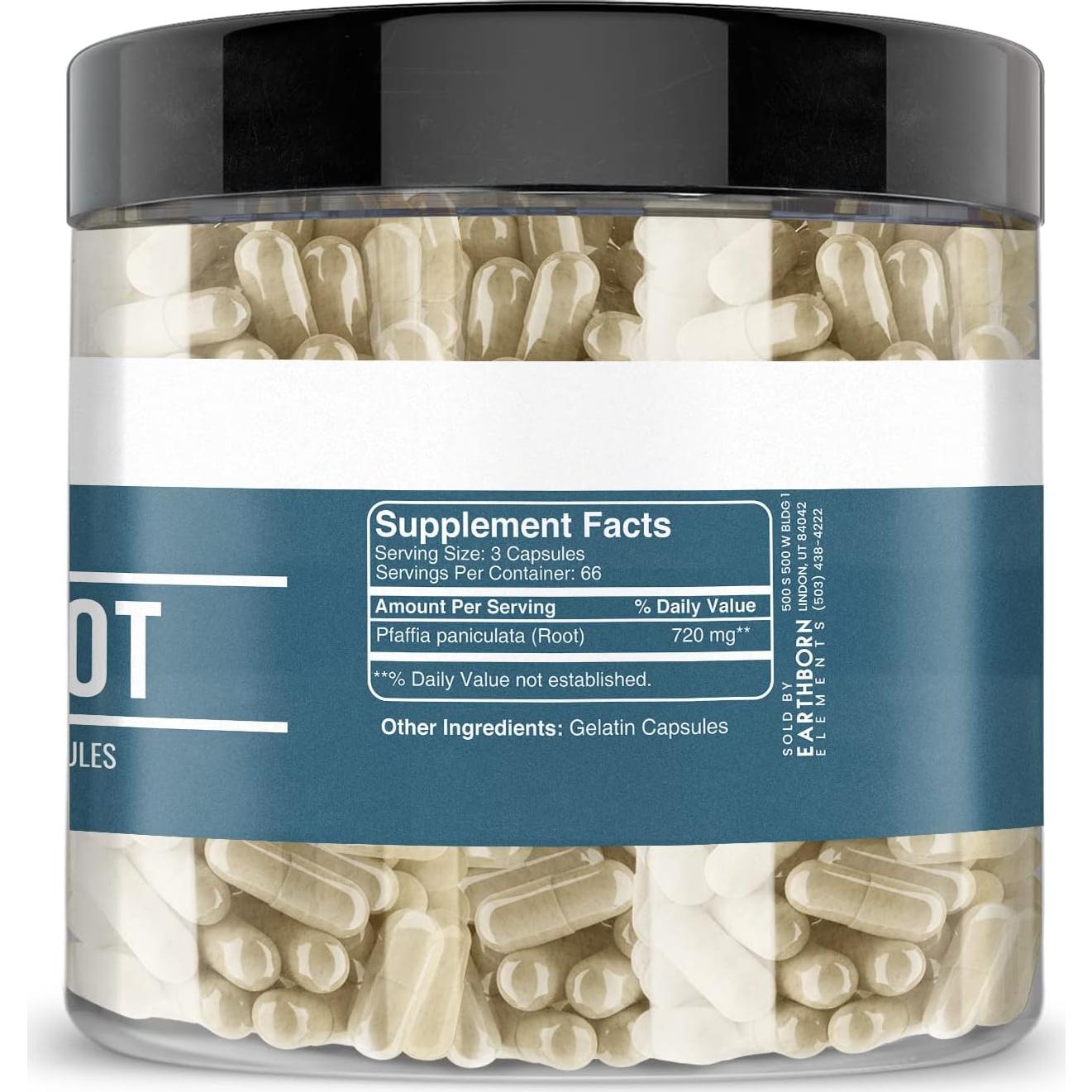 Cápsulas de Raíz Suma Tierra Nacida 200 Unidades Pura Sin Aditivos