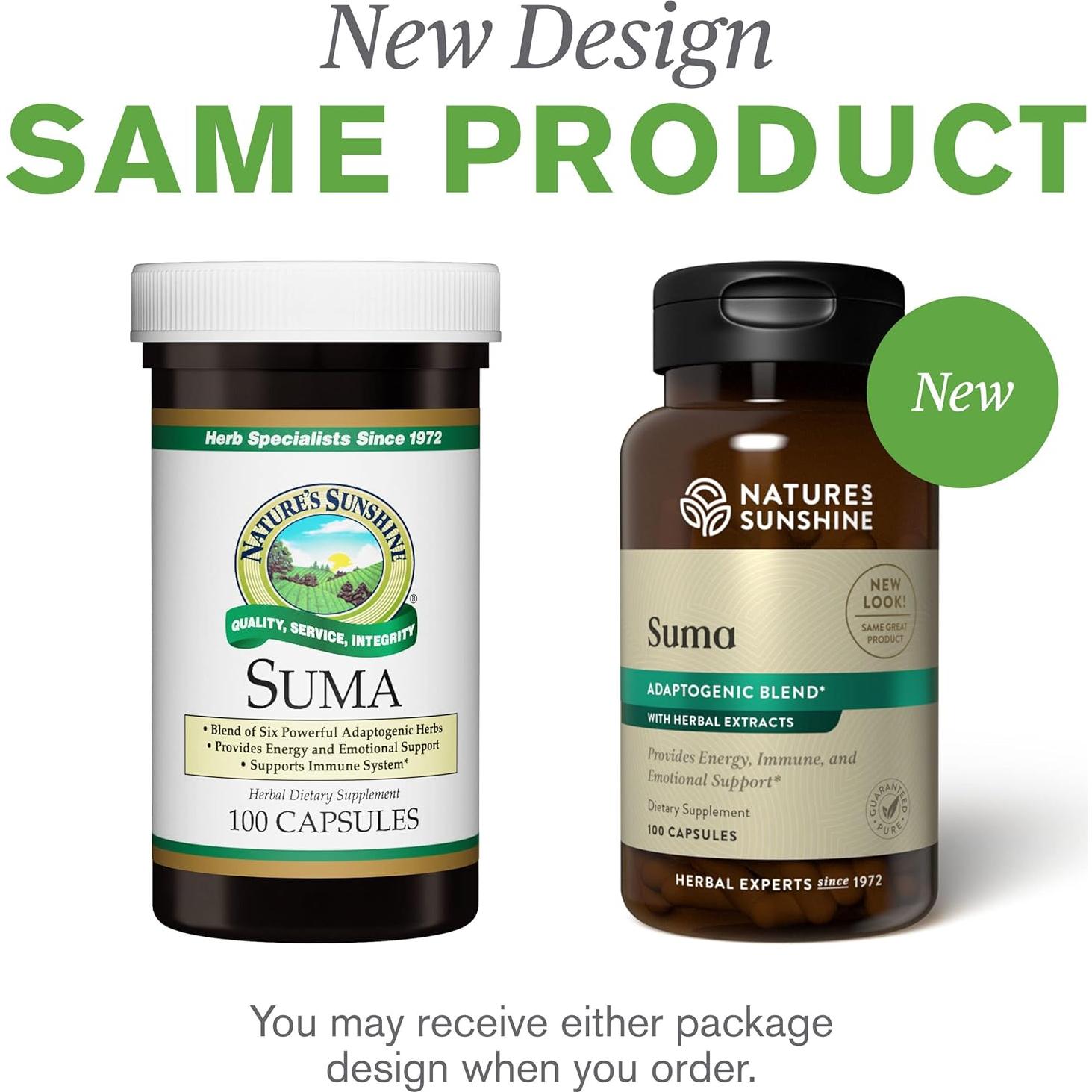 Suplemento Energético Nature's Sunshine Suma 100 Cápsulas