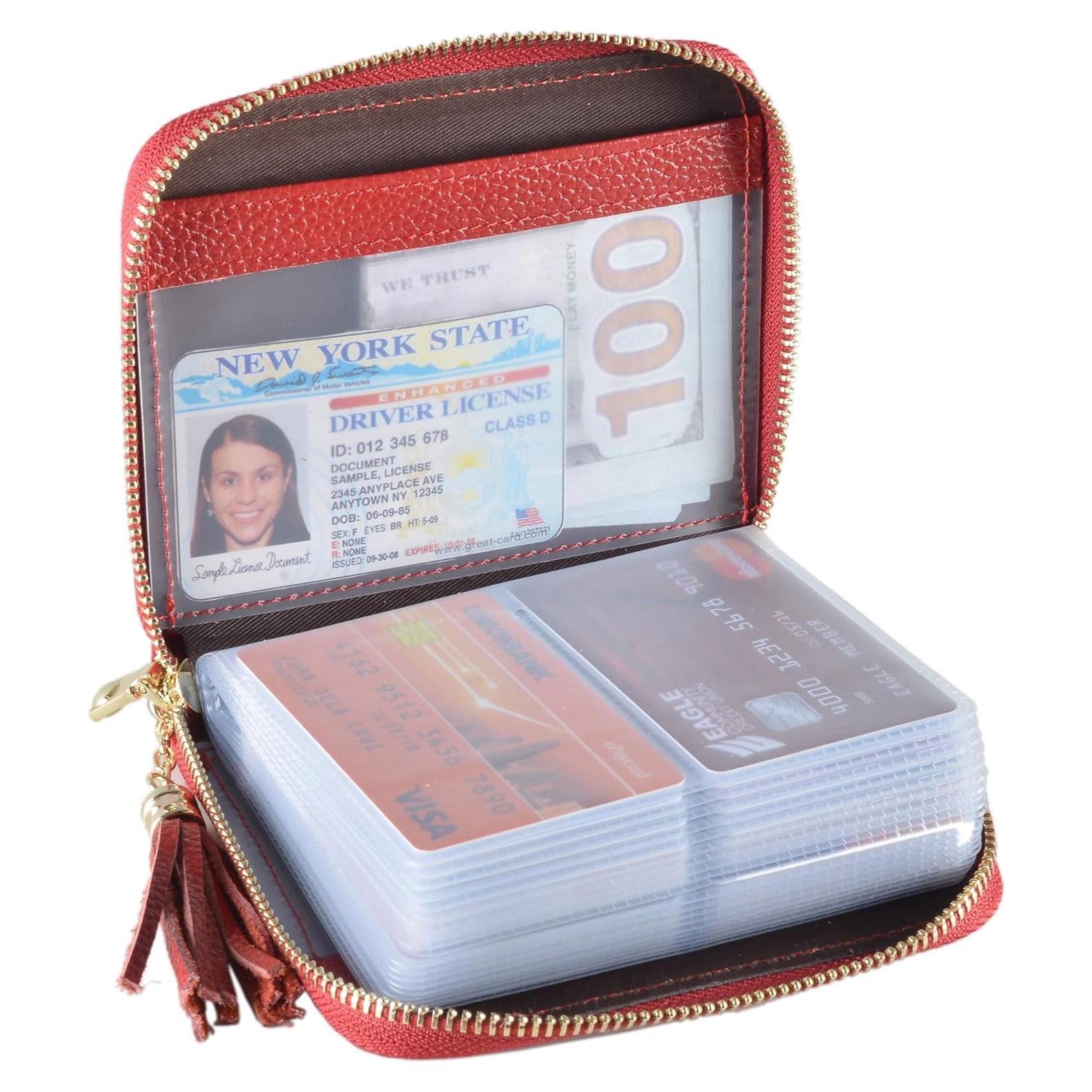 Cartera Easyoulife de Cuero con Bloqueo RFID para Mujeres