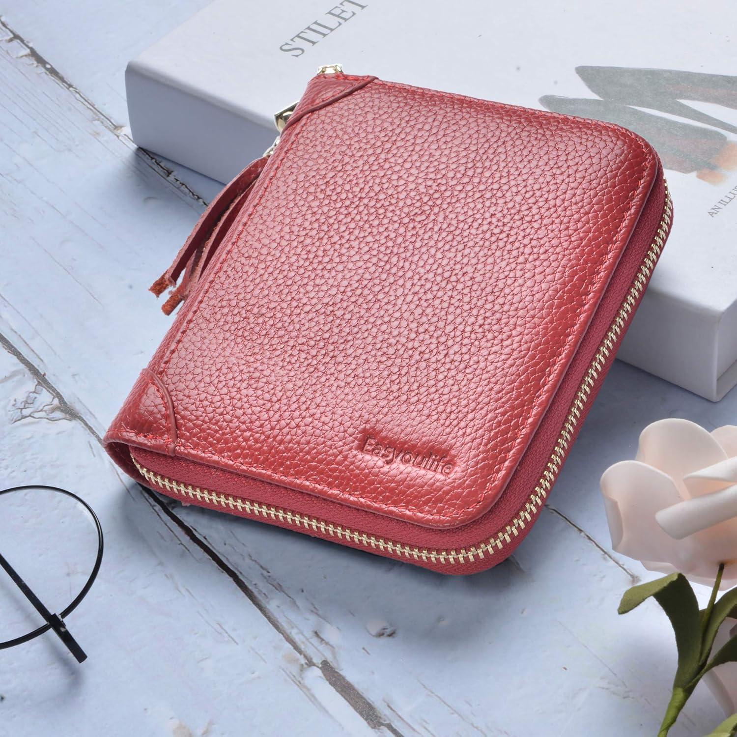 Cartera Easyoulife de Cuero con Bloqueo RFID para Mujeres