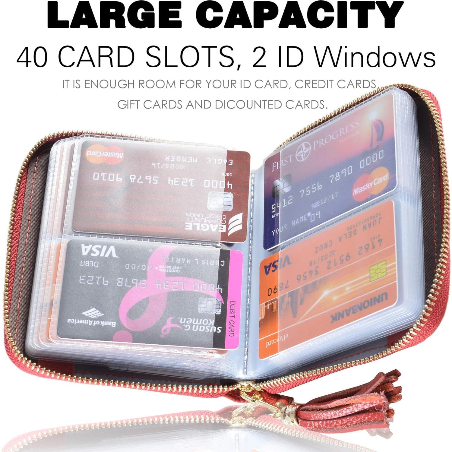 Cartera Easyoulife de Cuero con Bloqueo RFID para Mujeres