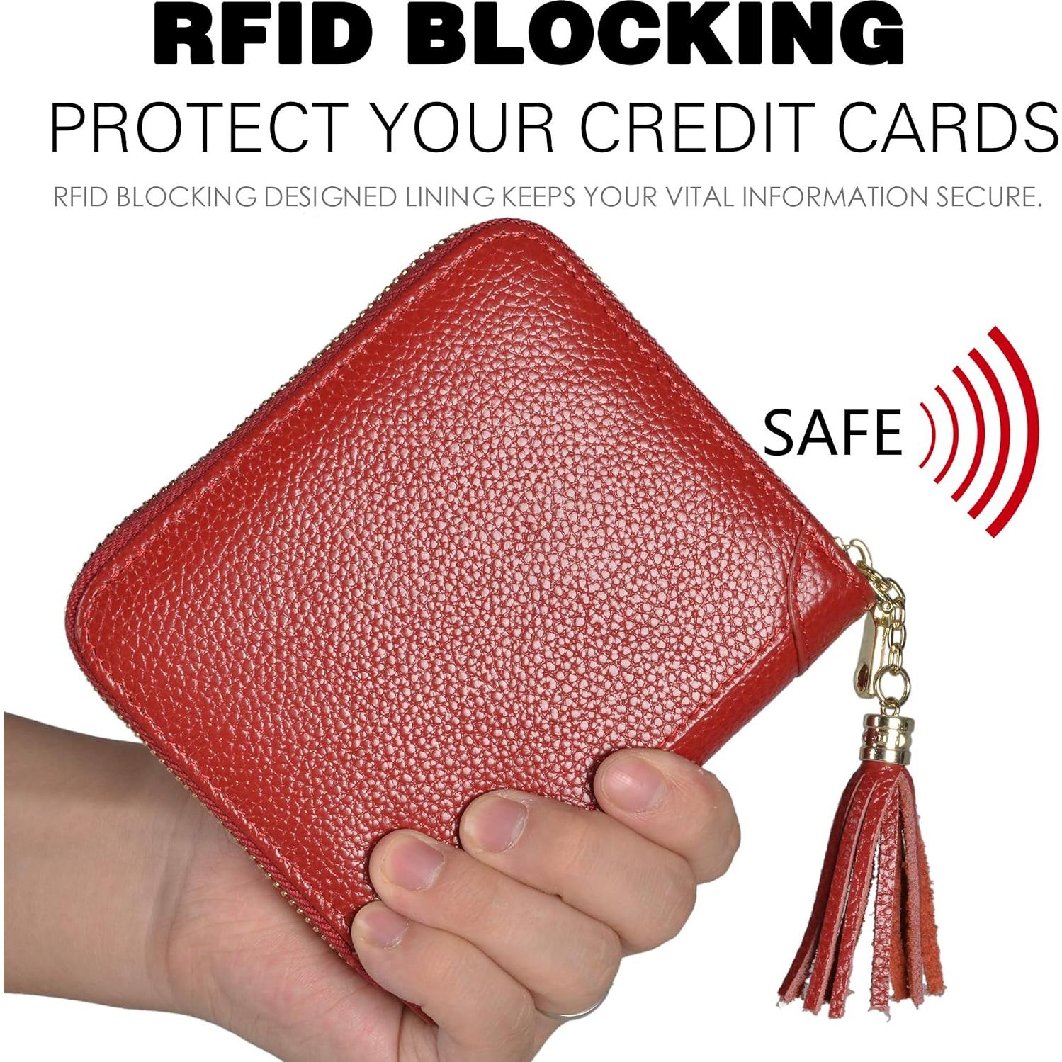 Cartera Easyoulife de Cuero con Bloqueo RFID para Mujeres