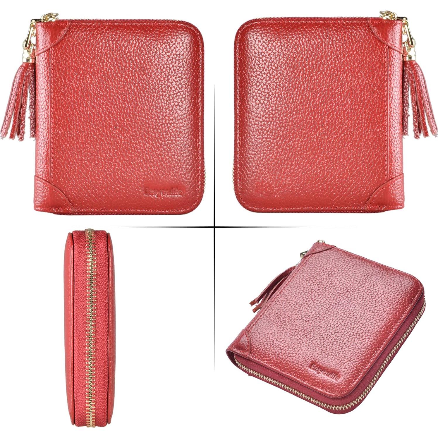 Cartera Easyoulife de Cuero con Bloqueo RFID para Mujeres
