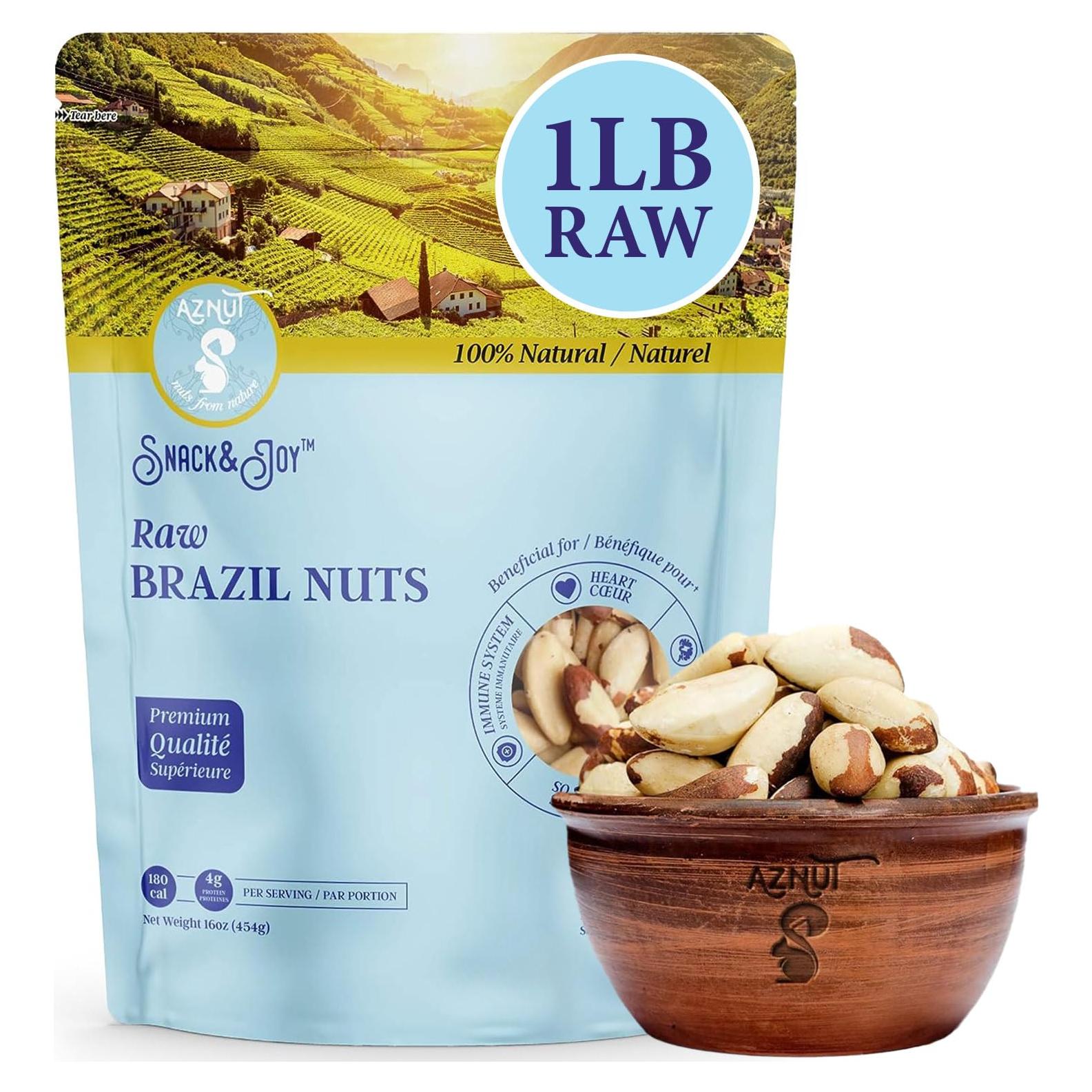 Nueces de Brasil Aznut Crudas 0.45 kg Sin Cáscara Veganas