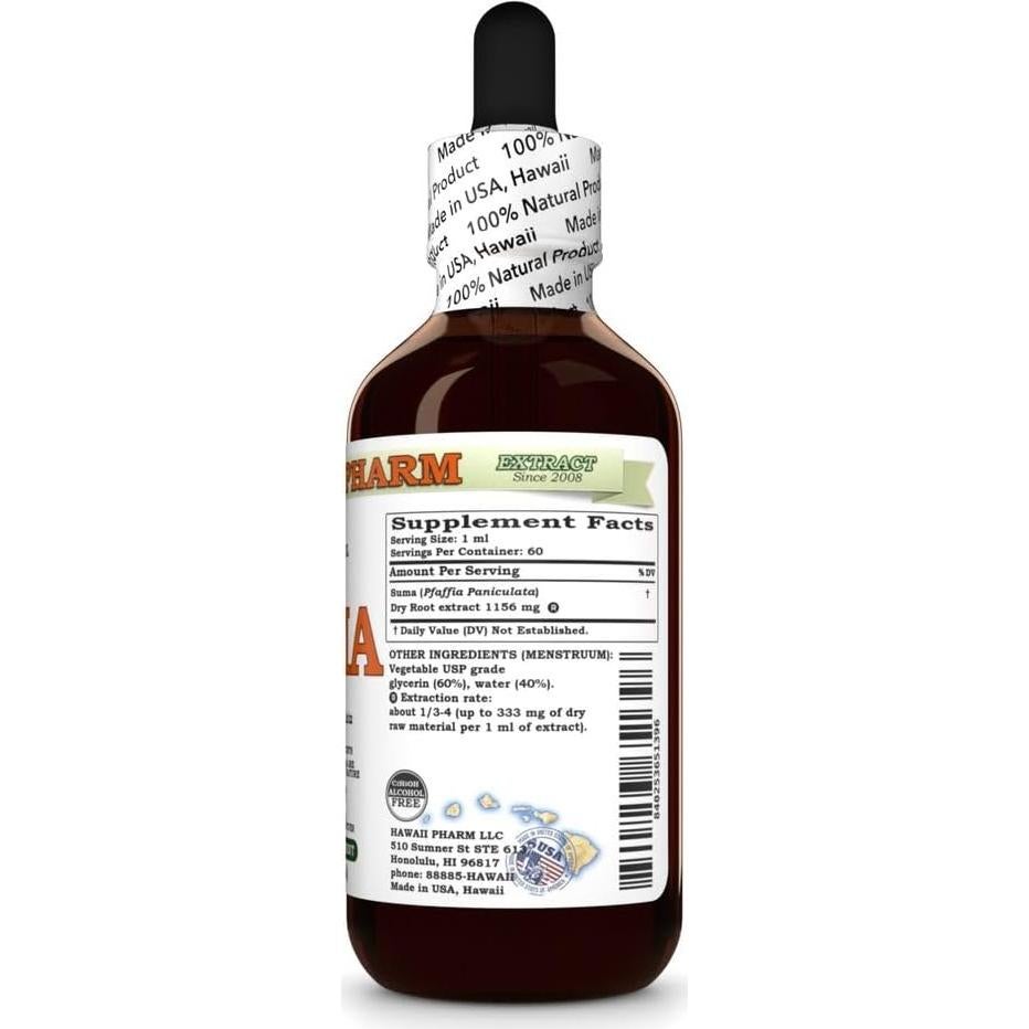 Extracto de Suma (Pfaffia Paniculata) 59 ml - Hawaii Pharm, Natural