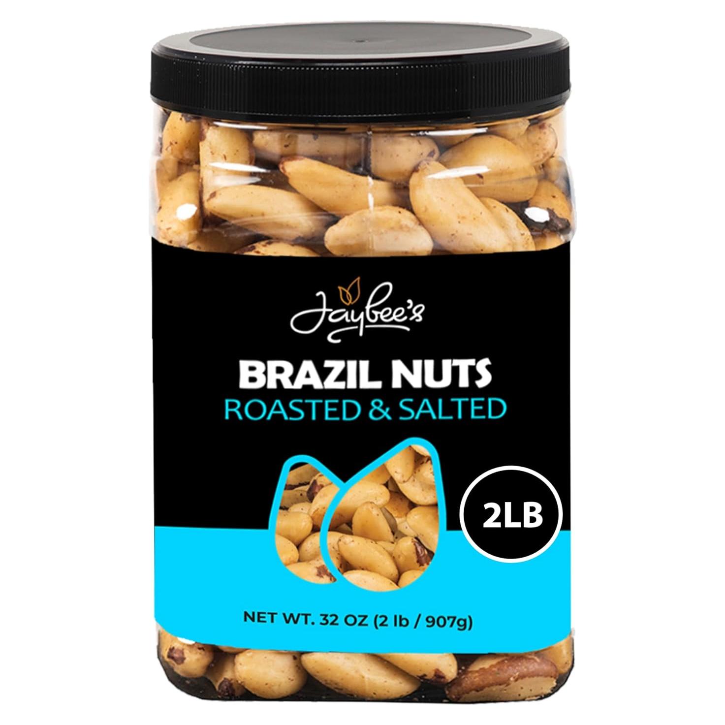 Nueces de Brasil Tostadas y Saladas Jaybee 907 g - Snack Saludable