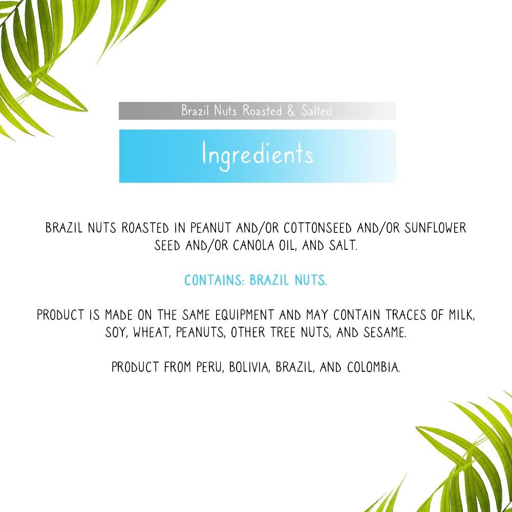 Nueces de Brasil Tostadas y Saladas Jaybee 907 g - Snack Saludable