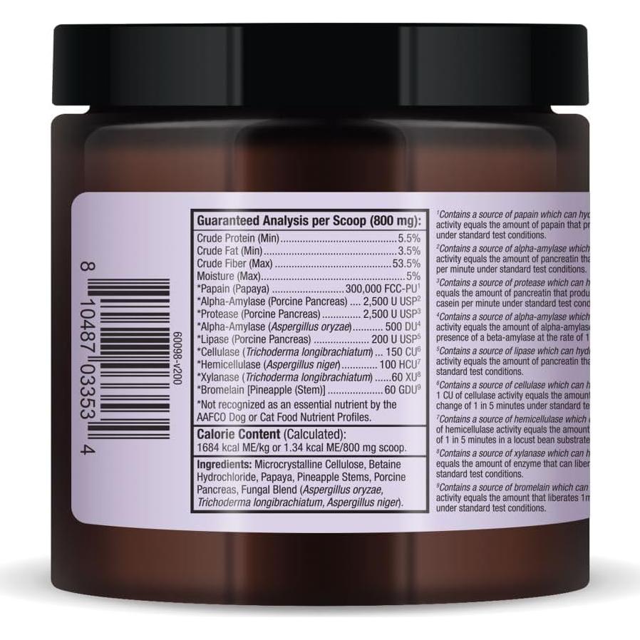 Enzimas Digestivas Bark & Whiskers 120 g - Para Perros y Gatos