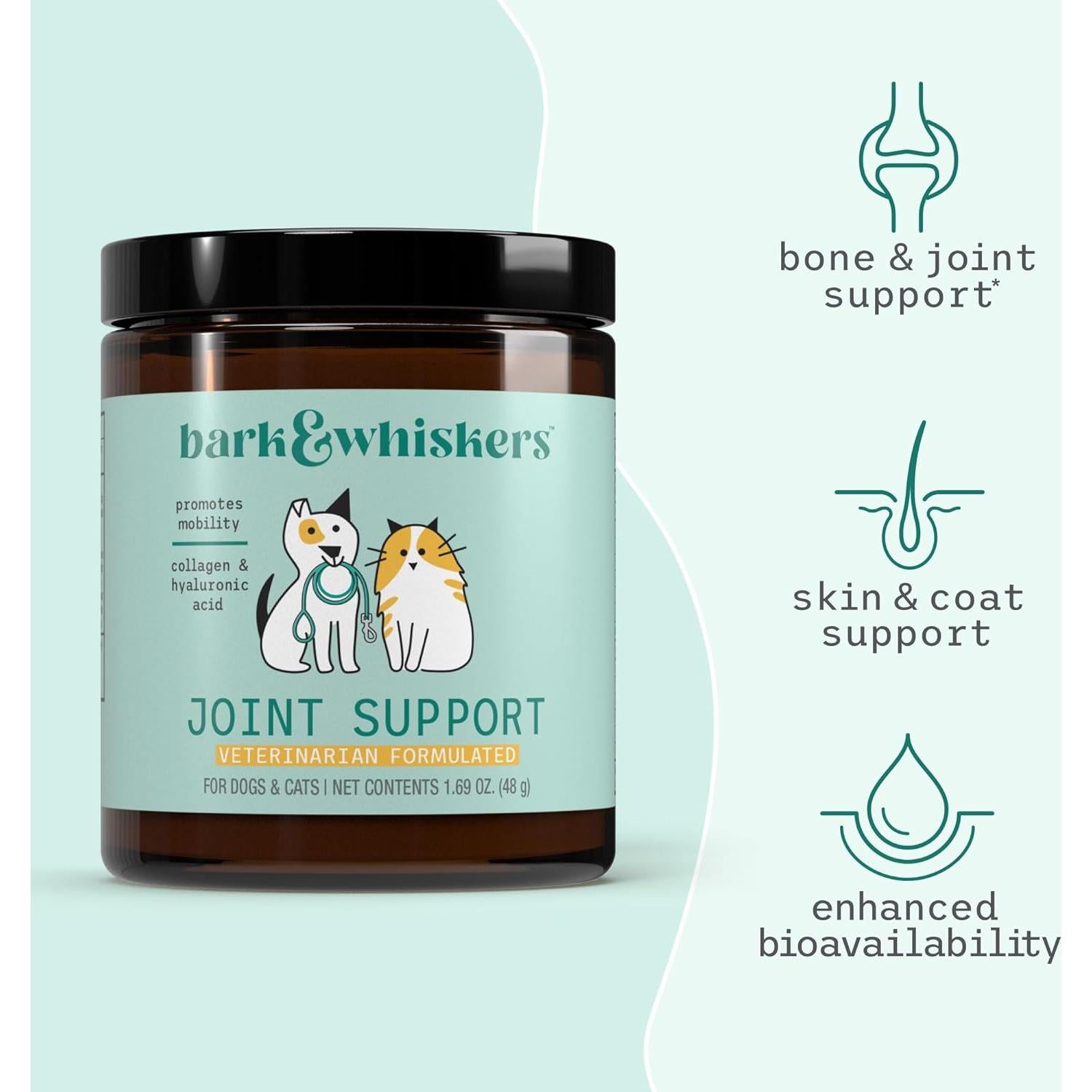 Suplemento Articular para Perros y Gatos Bark & Whiskers 48g