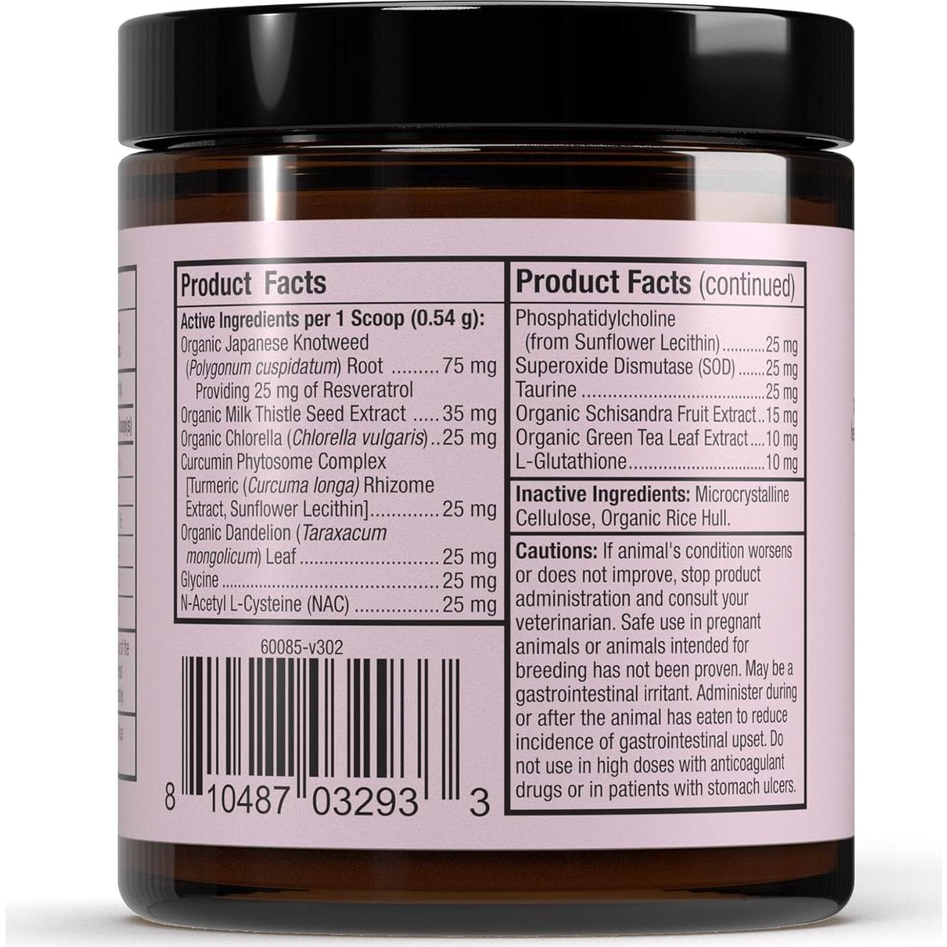 Suplemento Detox Bark & Whiskers 51g - Salud Hepática y Renal