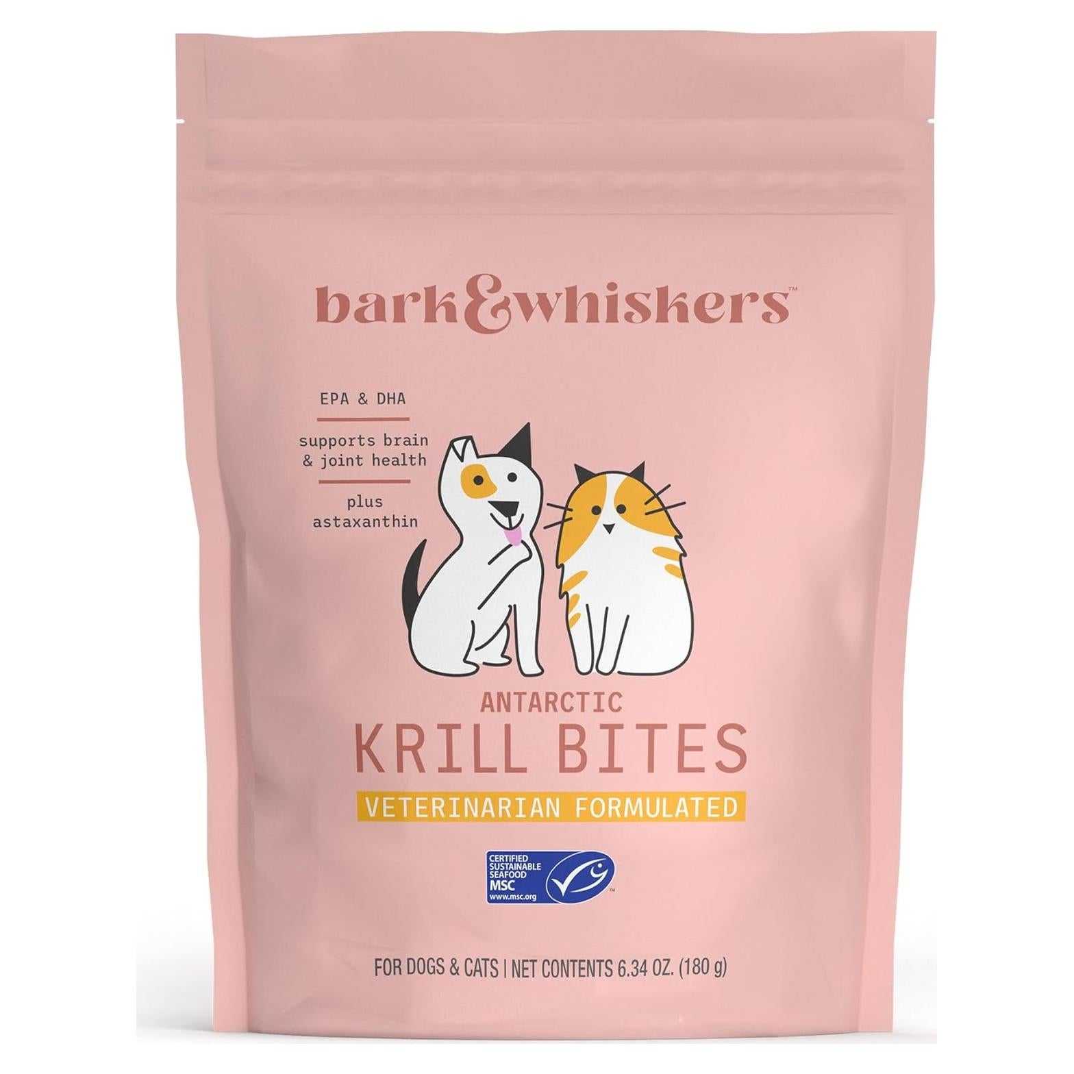 Bocados de Kril Antártico Bark & Whiskers 180 g - Omega 3