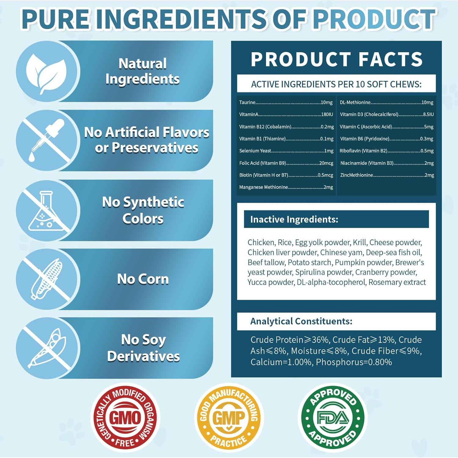 Multivitamina Masticable para Gatos Cudory - 500 Unidades