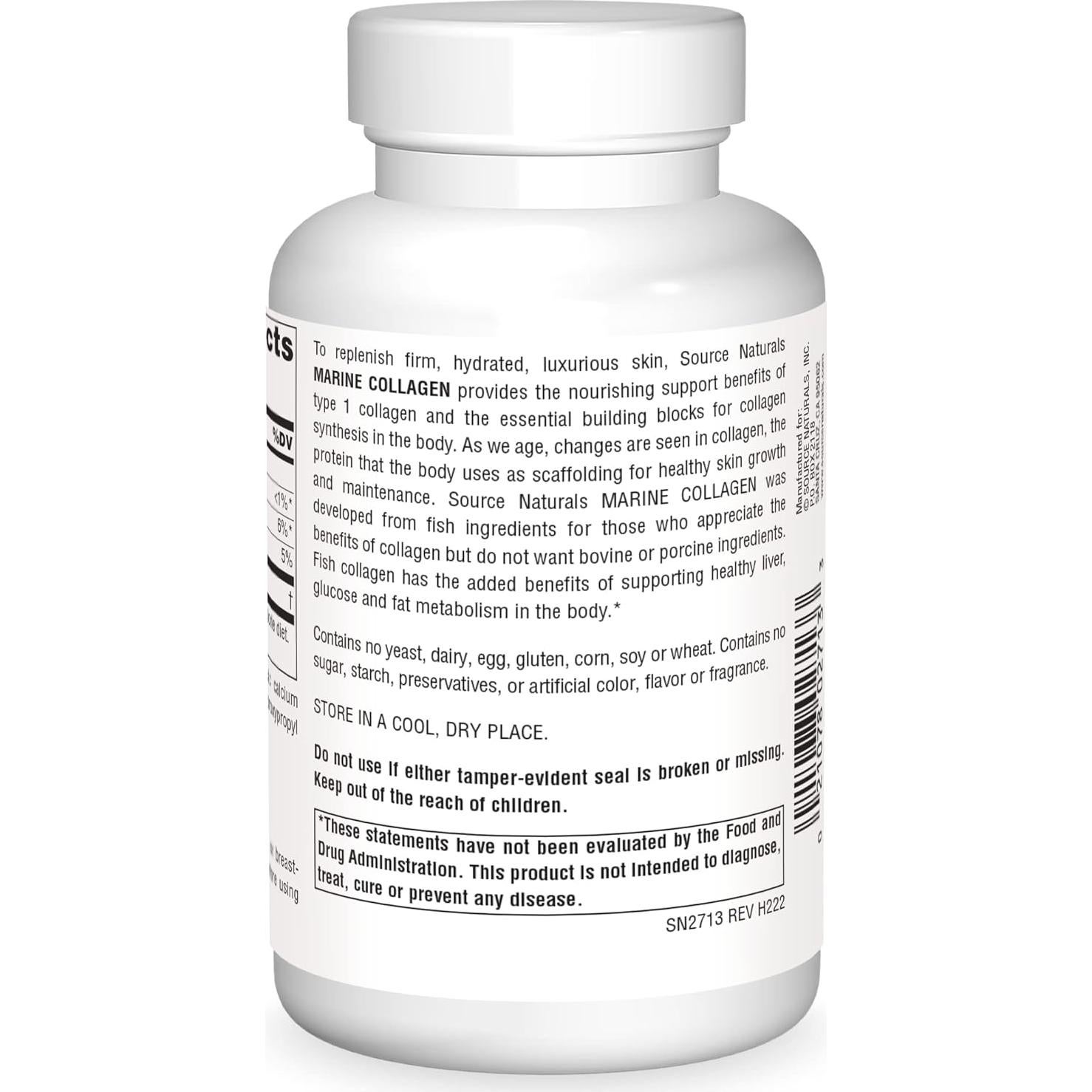 Colágeno Marino Source Naturals 120 Tabletas para Piel Saludable