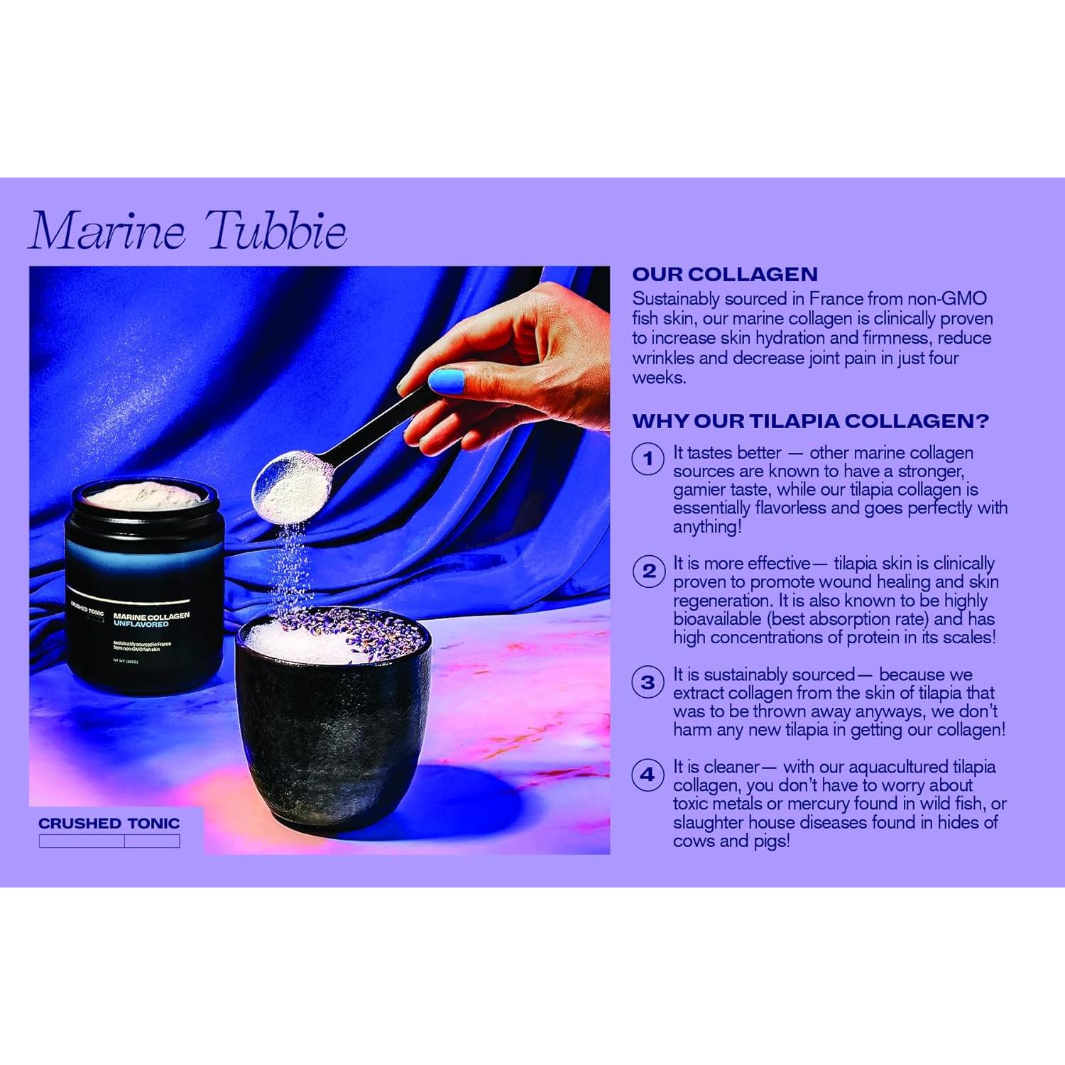 Colágeno Marino Crushed Tonic - 30 Palitos - Sin Sabor - 10g