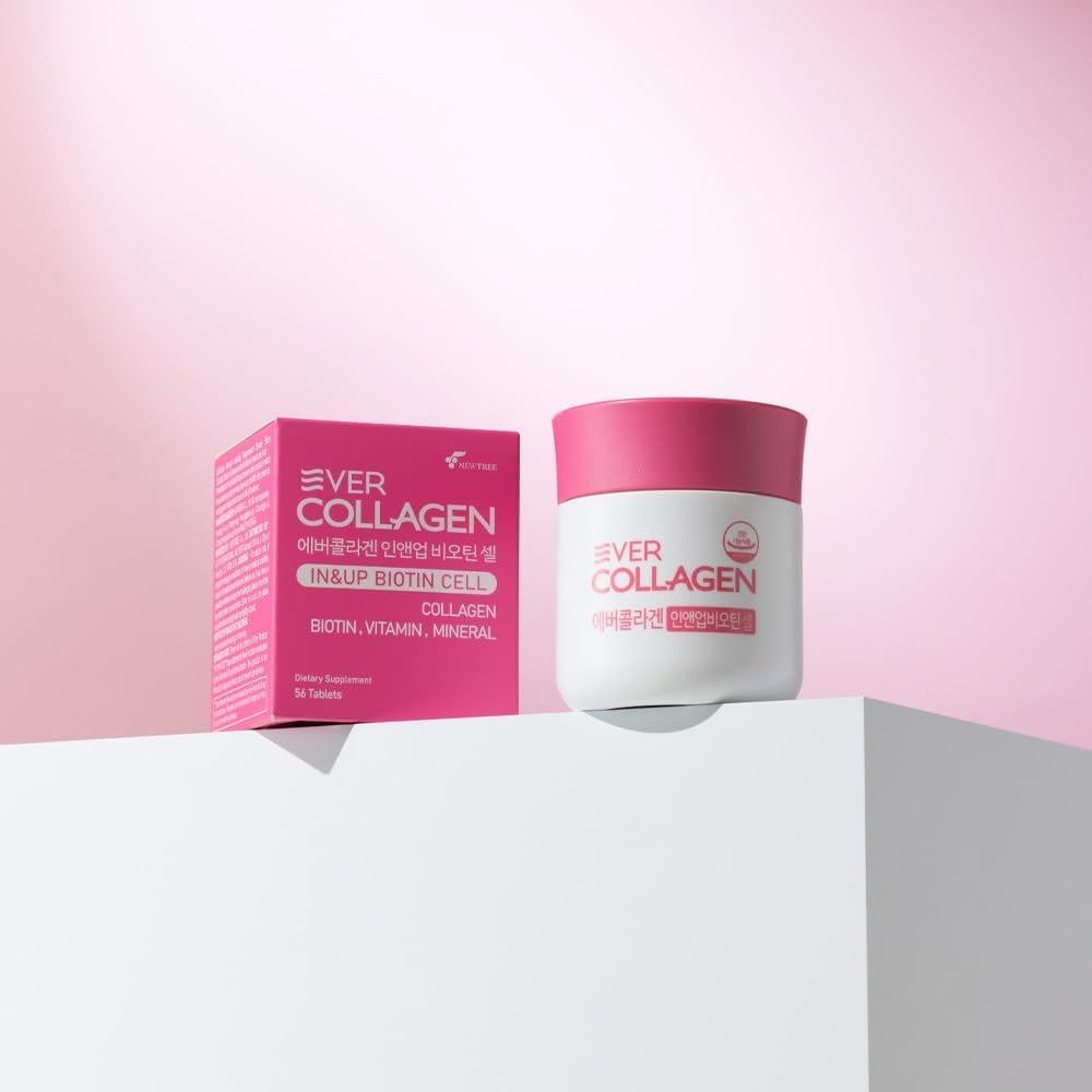 Ever Collagen Biotina Célula - Tabletas de Colágeno Marino 113g