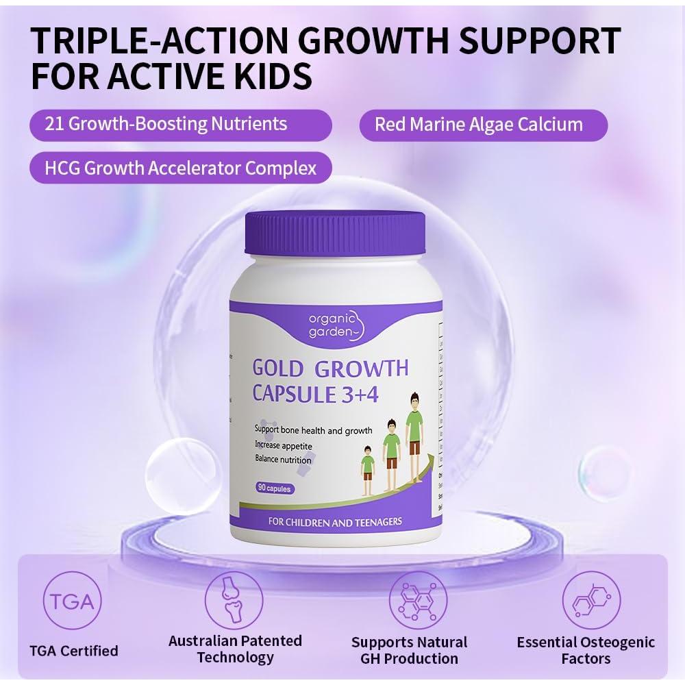 Suplemento de Crecimiento Orgánico OrganicGarden - 90 Cápsulas