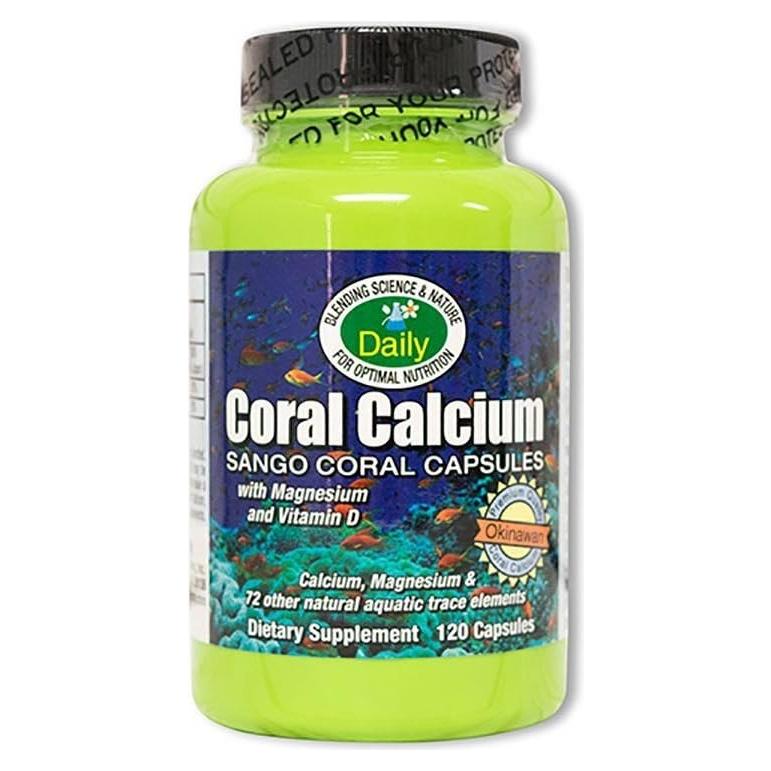 Calcio de Coral 500 mg, Magnesio 250 mg y Vitamina D3 5 mcg Daily