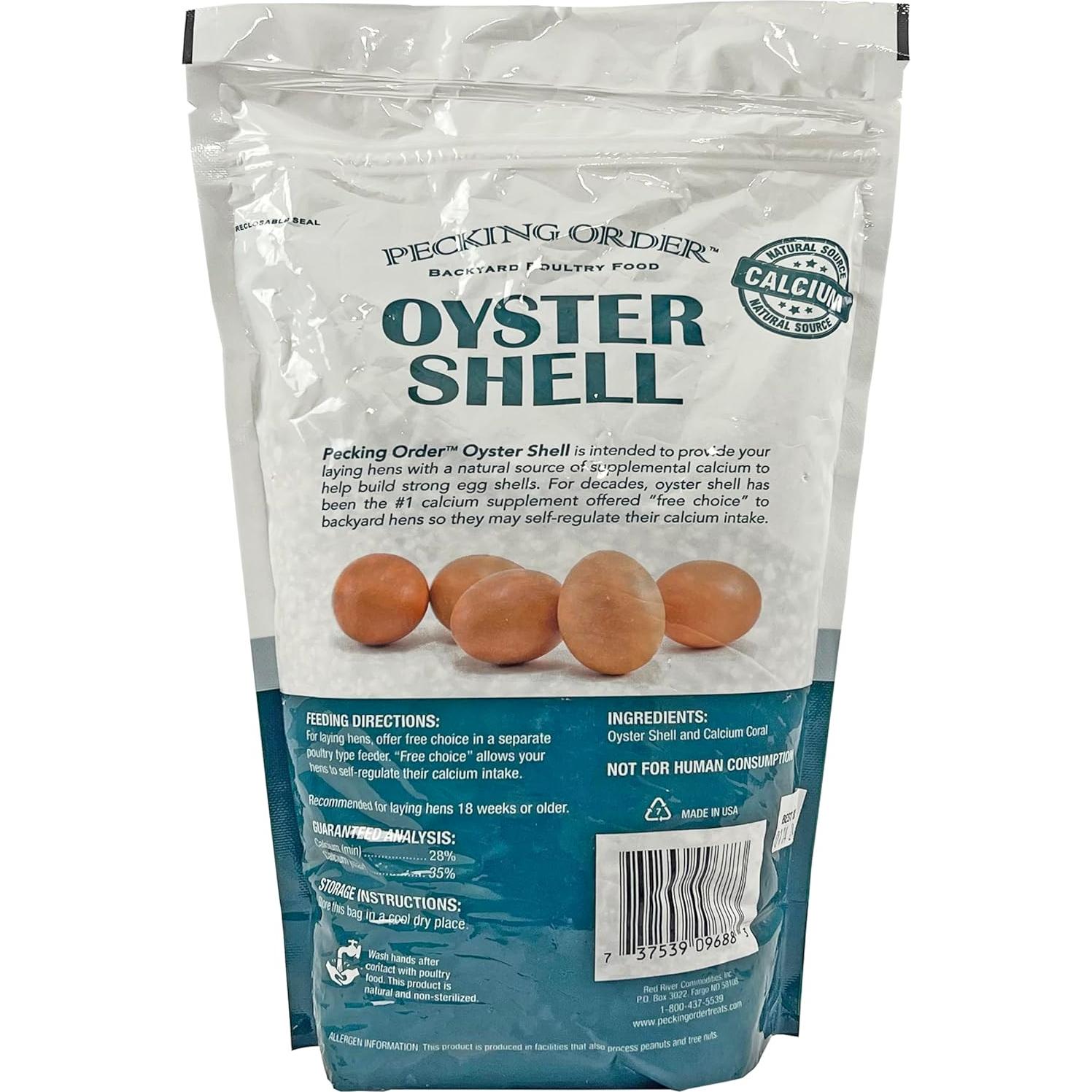 Concha de Ostra Pecking Order - Suplemento de Calcio 2.27 kg