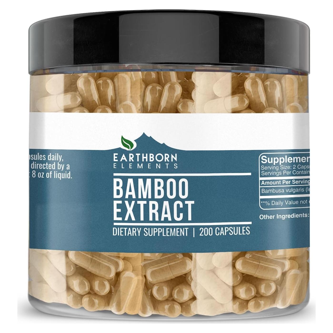 Cápsulas de Bambú Elementos de la Tierra 200 Unidades Puras