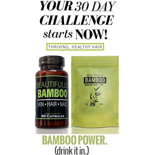 Té de Bambú Orgánico - 30 Bolsas para Cabello, Piel y Uñas