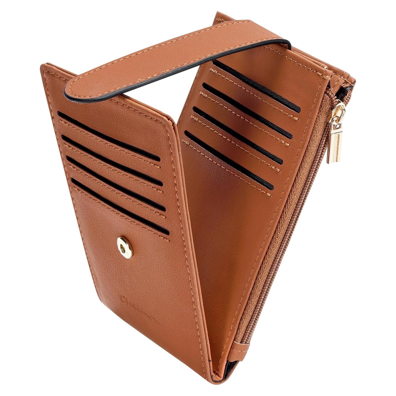 Billetera Slim Chelmon Bifold con Bloqueo RFID Marrón Claro