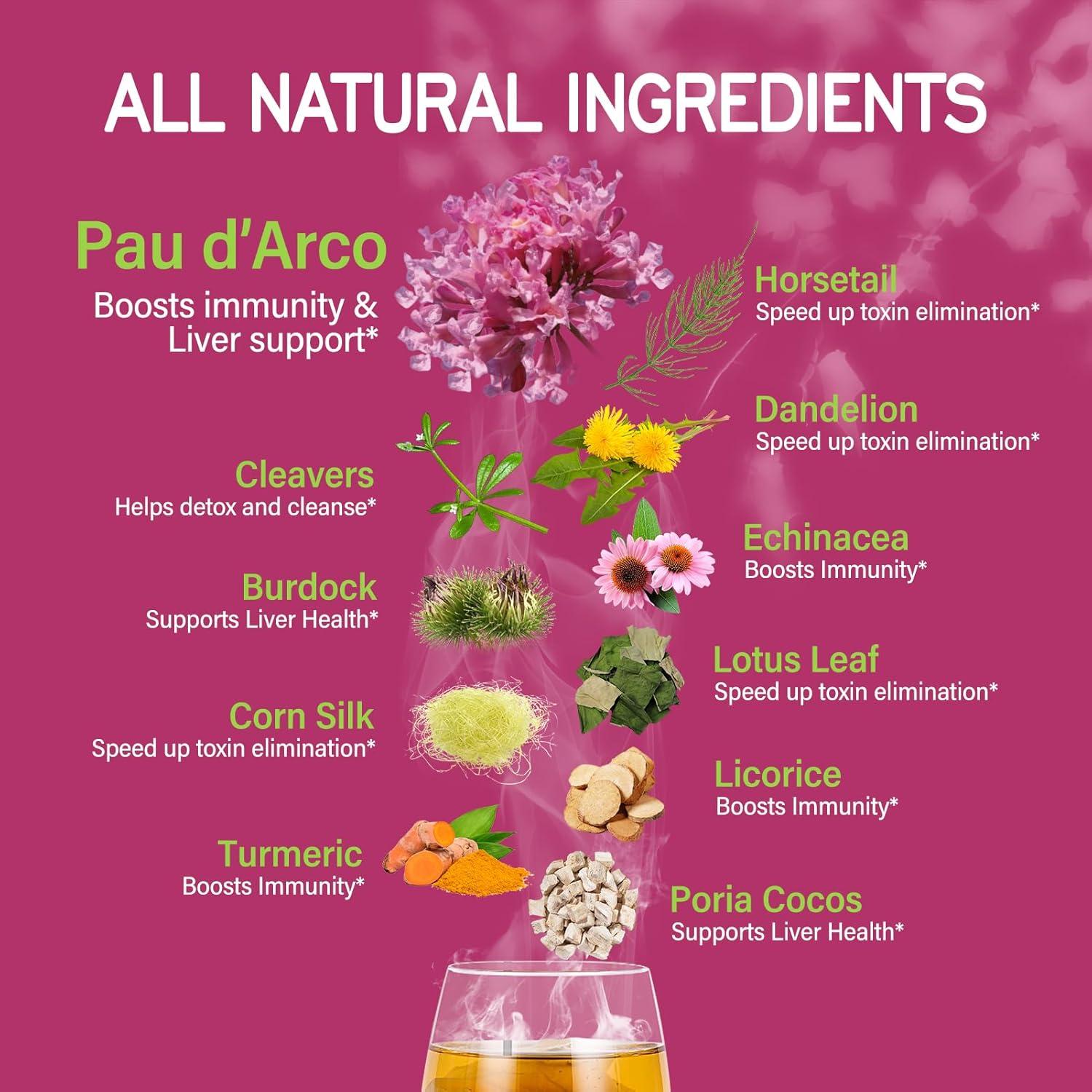 Té Herbal Detox Pau d'Arco TisaFlor 50 Bolsitas Sin Cafeína