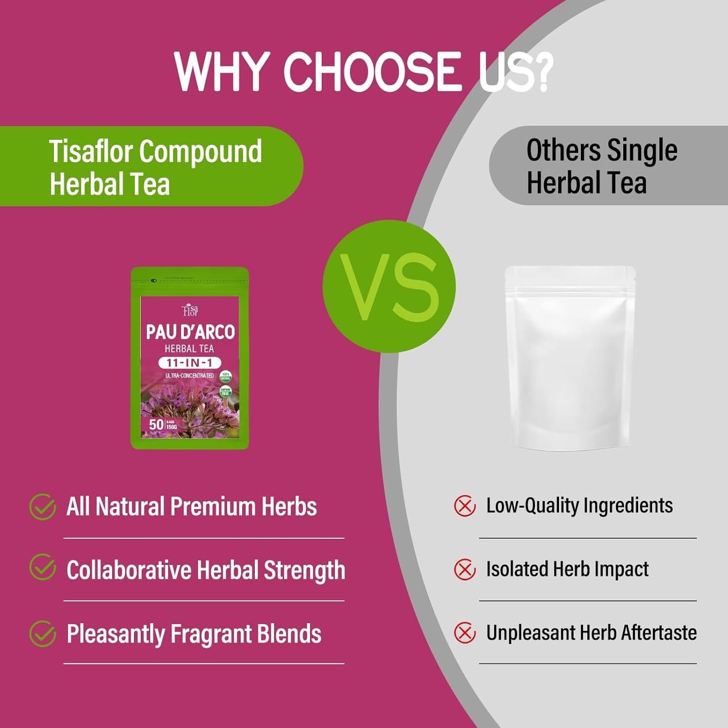 Té Herbal Detox Pau d'Arco TisaFlor 50 Bolsitas Sin Cafeína