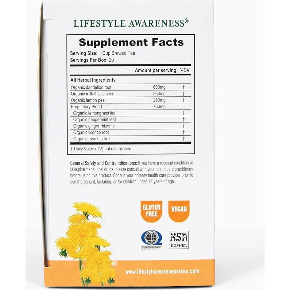 Té Detox de Hígado Dandy Sin Cafeína 20 Bolsitas 40g