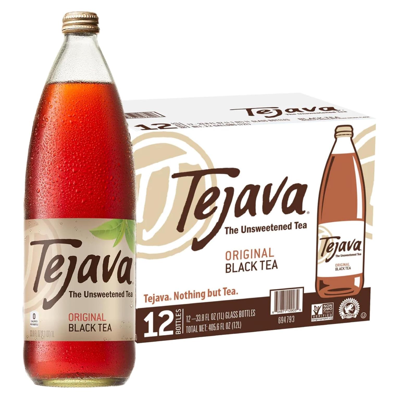 Té Negro Helado Original Tejava - Paquete de 12 Botellas 1L