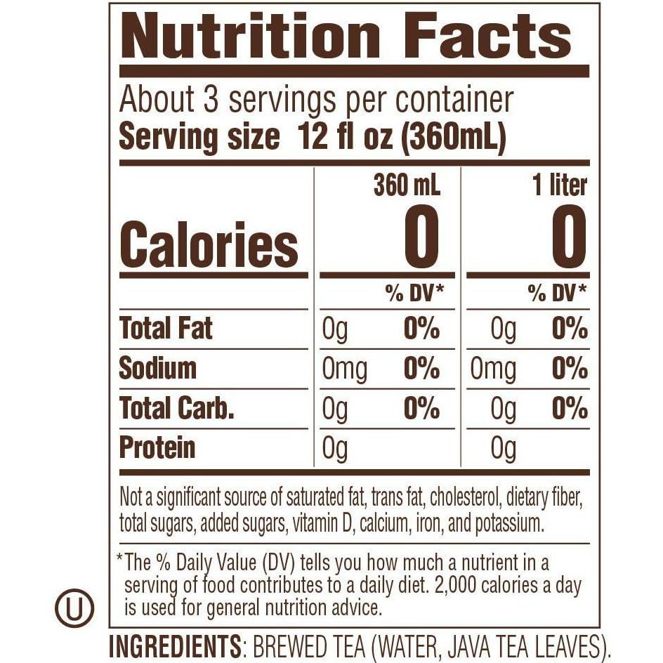 Té Negro Helado Original Tejava - Paquete de 12 Botellas 1L