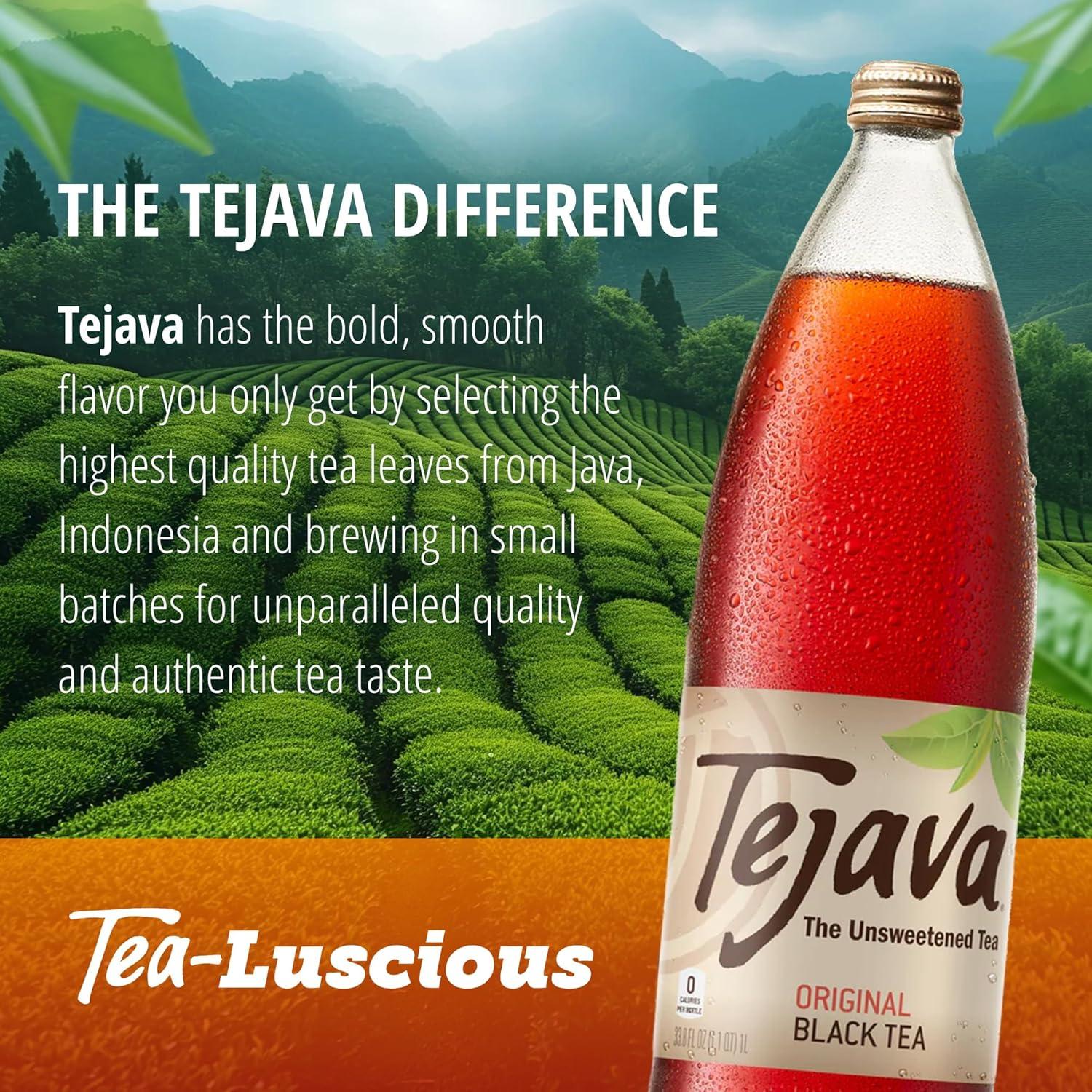 Té Negro Helado Original Tejava - Paquete de 12 Botellas 1L