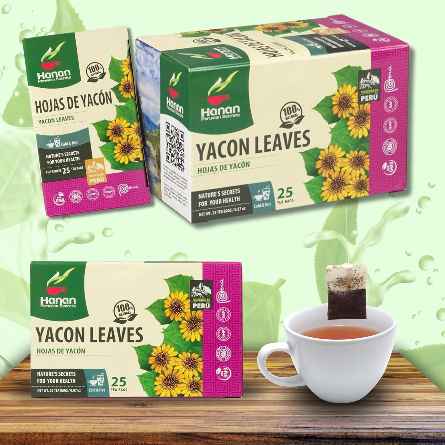 Té de Hierbas de Hoja de Yacón Hanan - 25 Bolsitas 100% Naturales