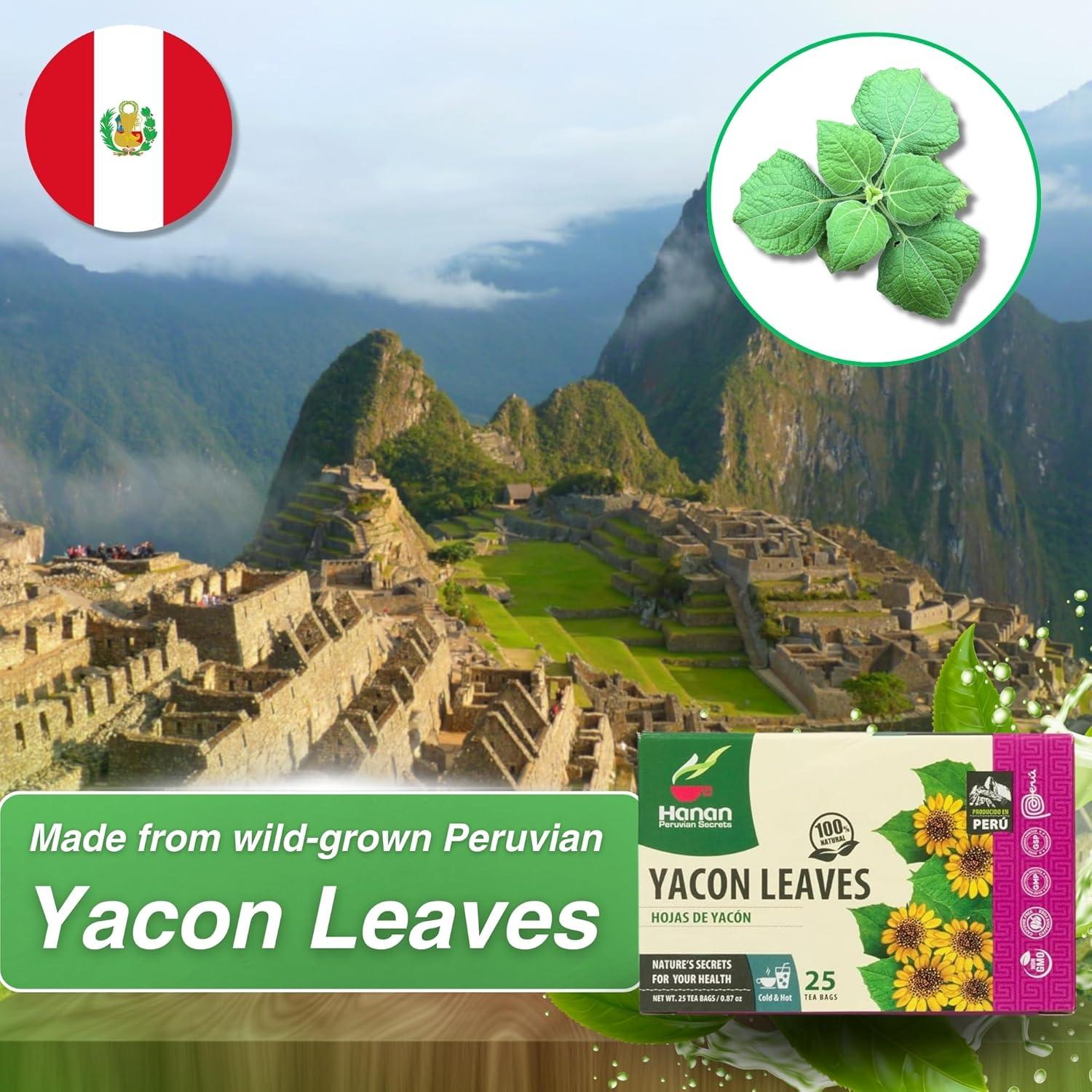 Té de Hierbas de Hoja de Yacón Hanan - 25 Bolsitas 100% Naturales