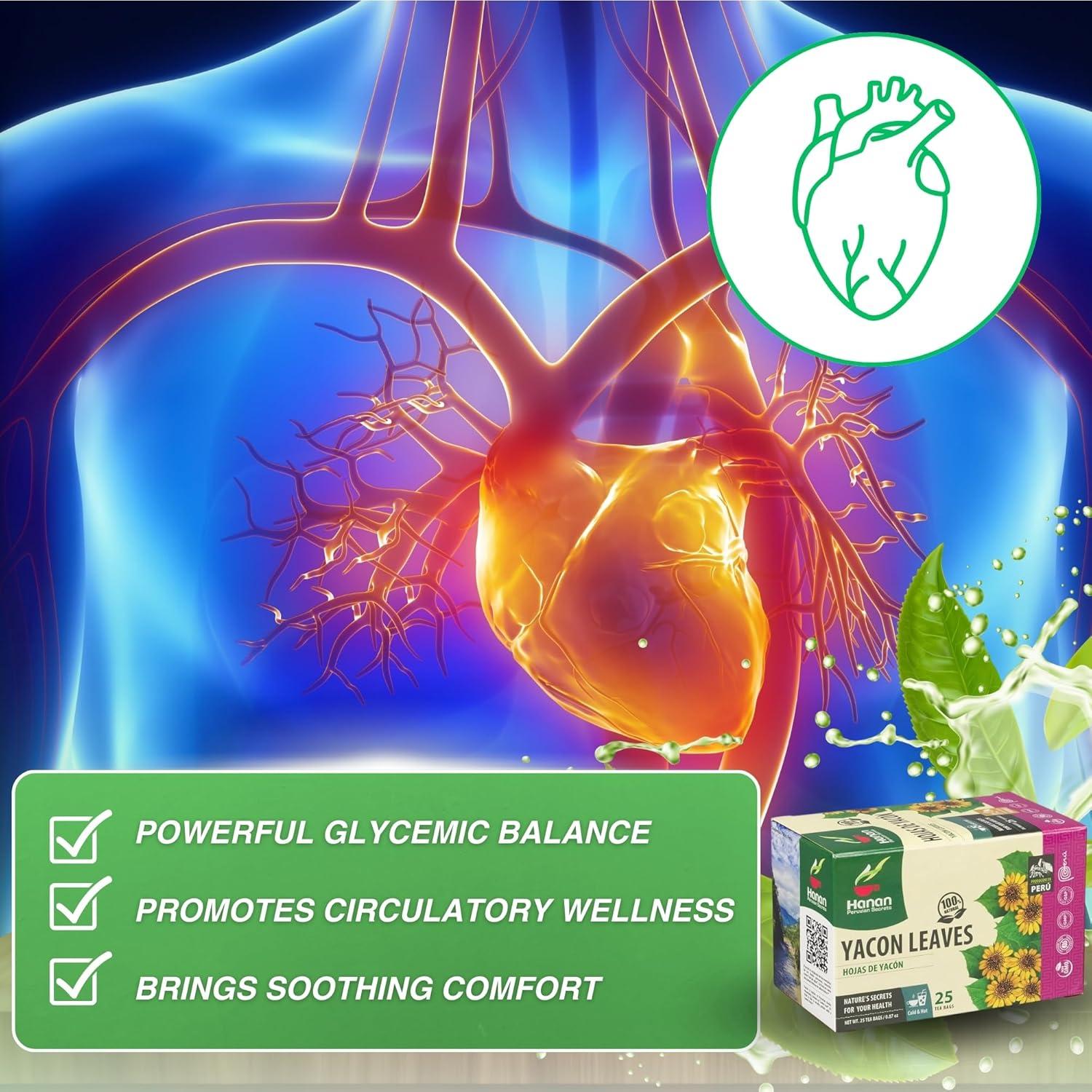 Té de Hierbas de Hoja de Yacón Hanan - 25 Bolsitas 100% Naturales