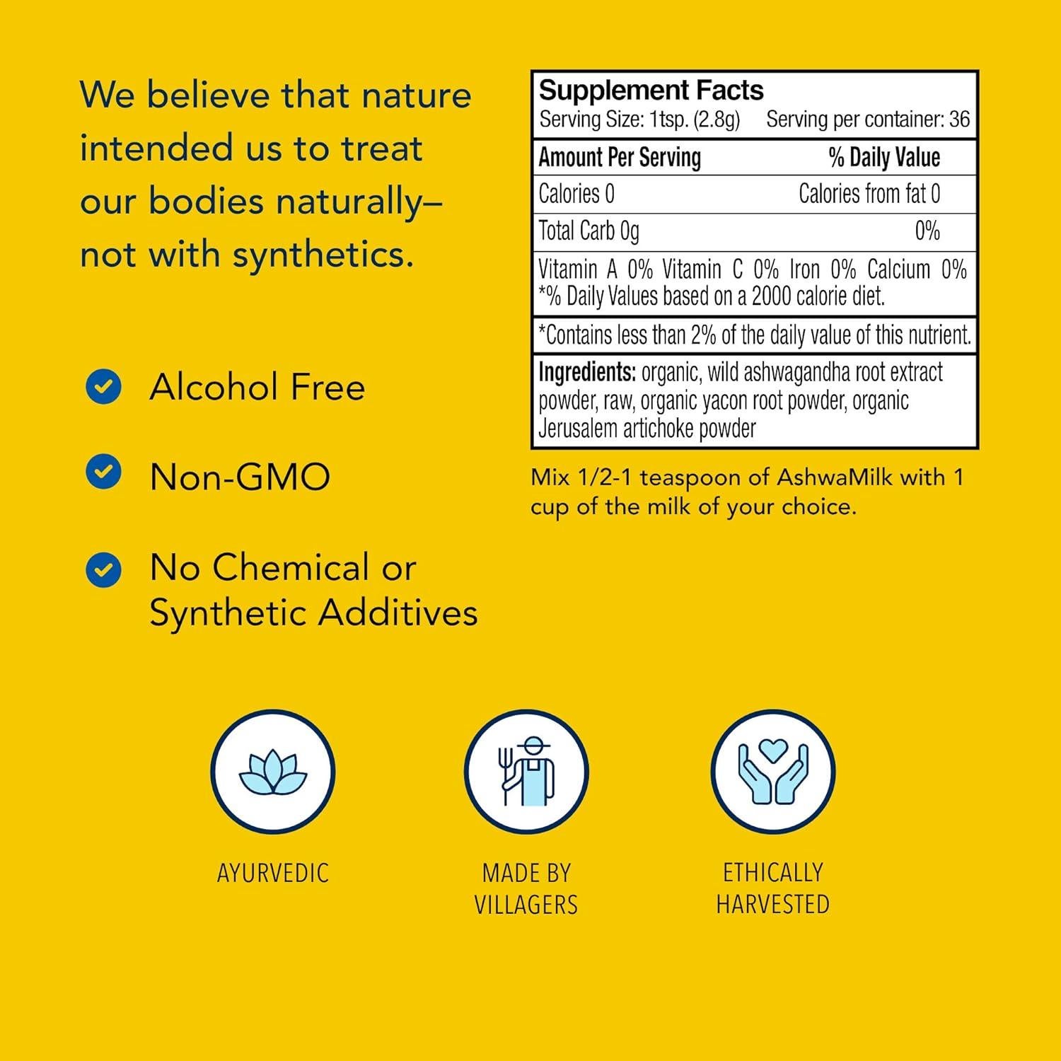 AshwaMilk North American Herb & Spice 99g - Extracto de Ashwagandha