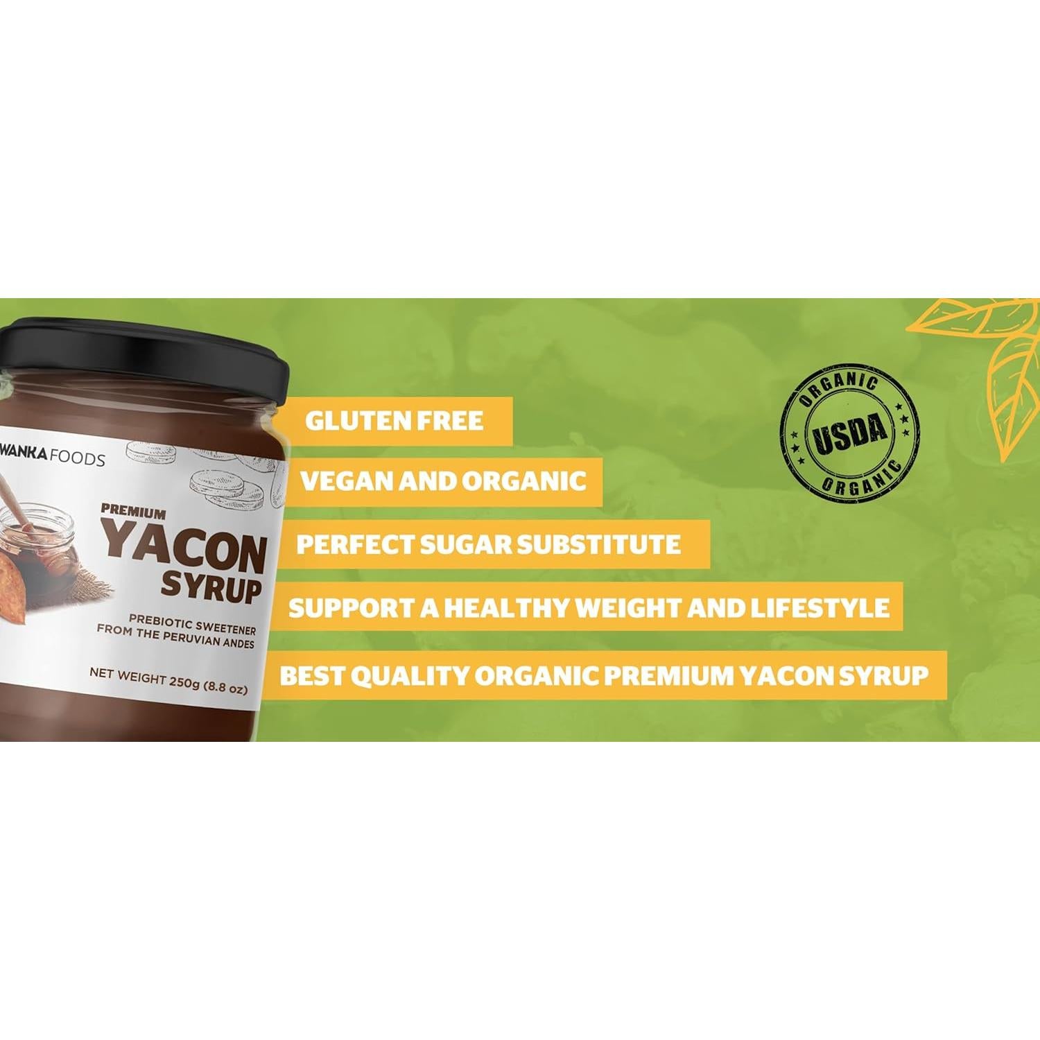 Polvo de Maca Orgánica 226.8g + Jarabe de Yacón Orgánico 2 unidades