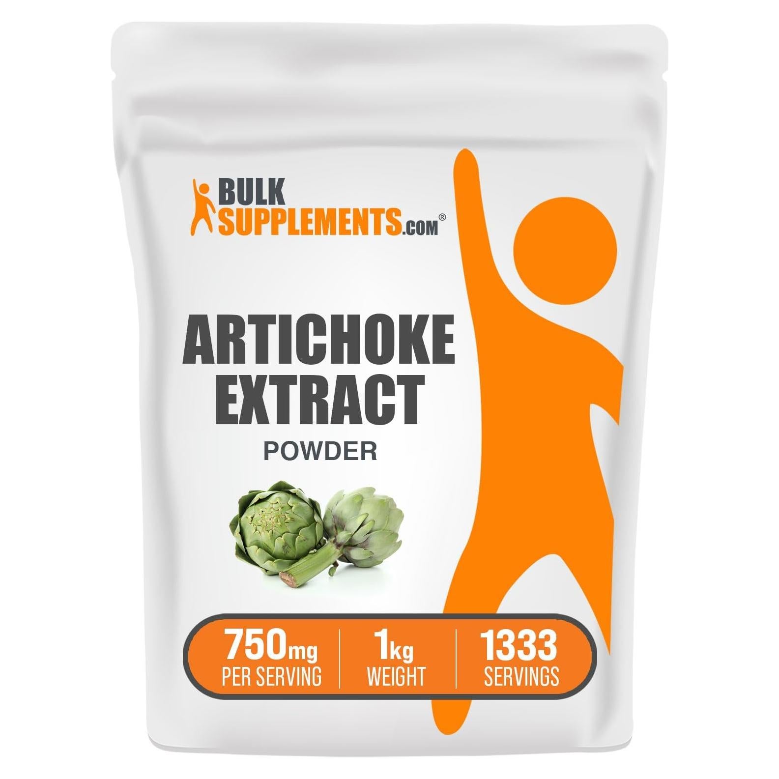 Polvo de Extracto de Alcachofa BulkSupplements 1000g Vegano