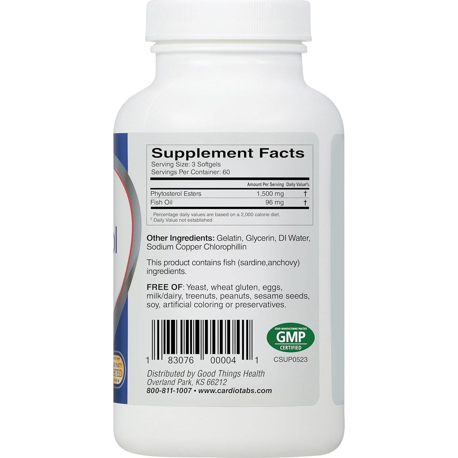 CardioSterol 180 Cápsulas - Suplemento de Fitosteroles y Aceite de Pescado