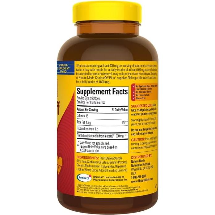 Cholesterol Off Plus 210 Softgels 900mg Esteroides Vegetales