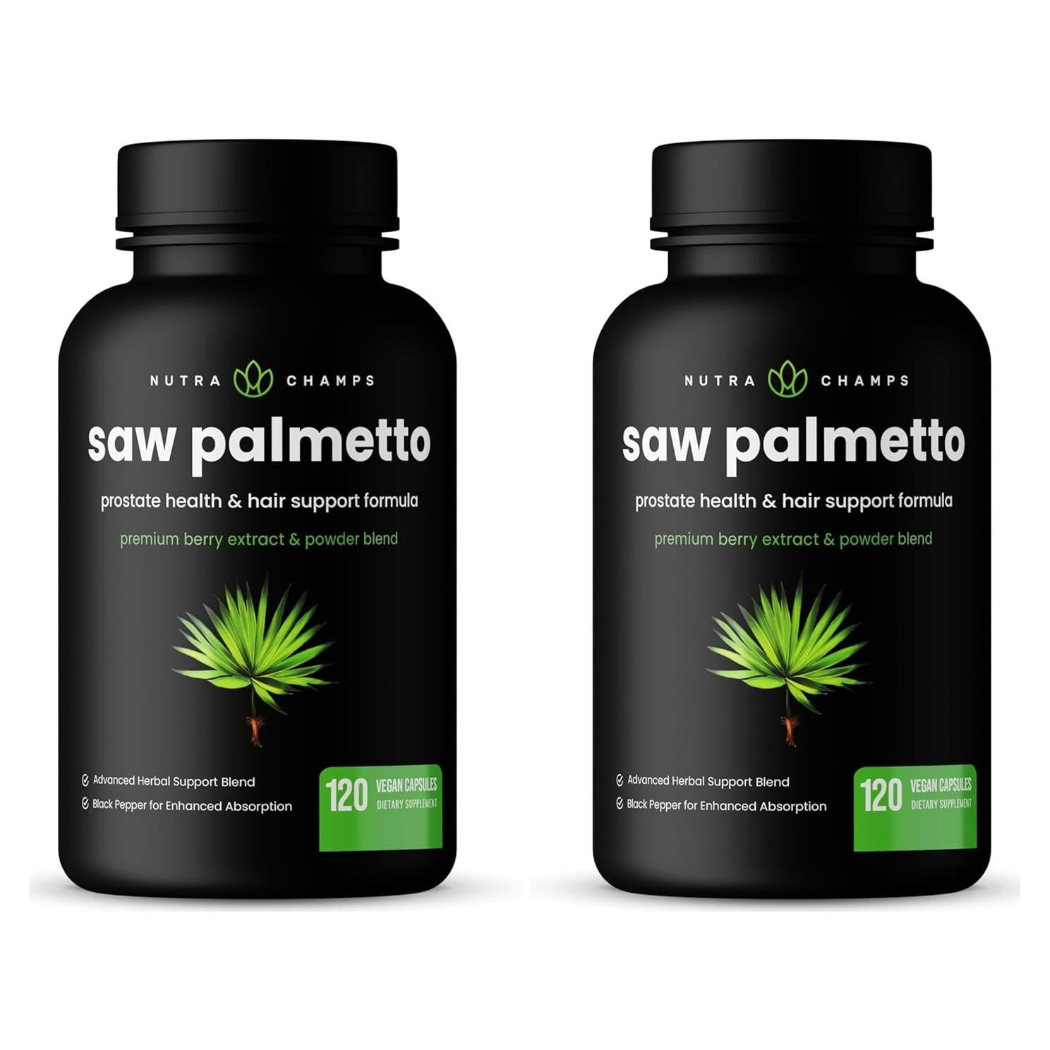 Suplemento de Saw Palmetto NutraChamps 600mg 120 Cápsulas