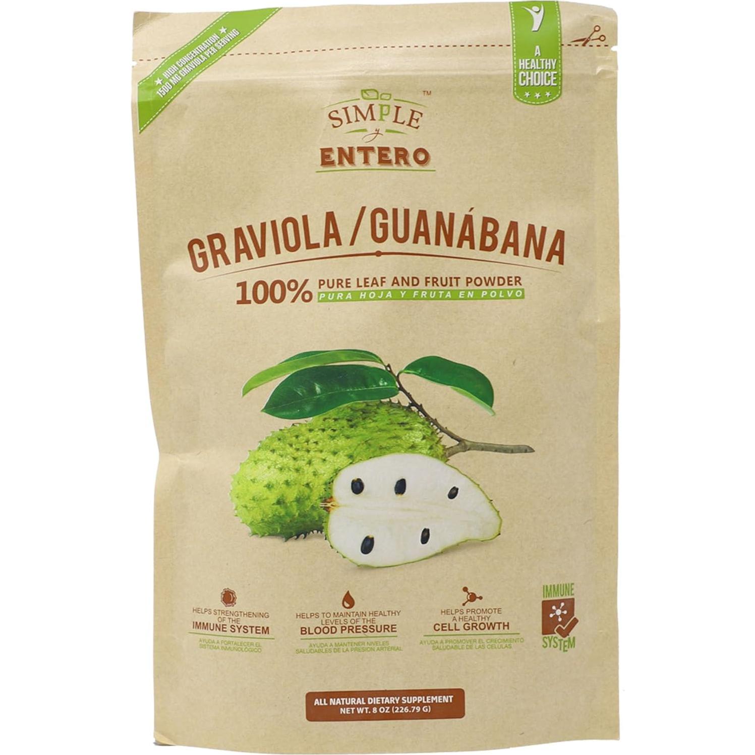 Polvo de Graviola 100% Puro - 226.8 g - Sin Aditivos