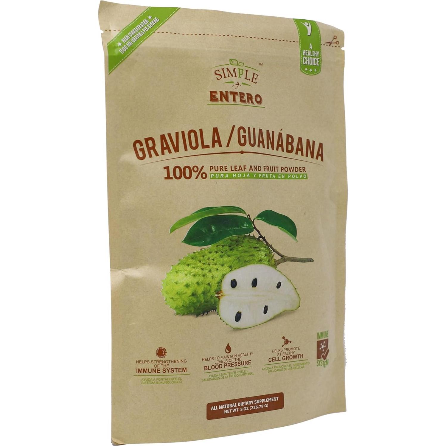 Polvo de Graviola 100% Puro - 226.8 g - Sin Aditivos