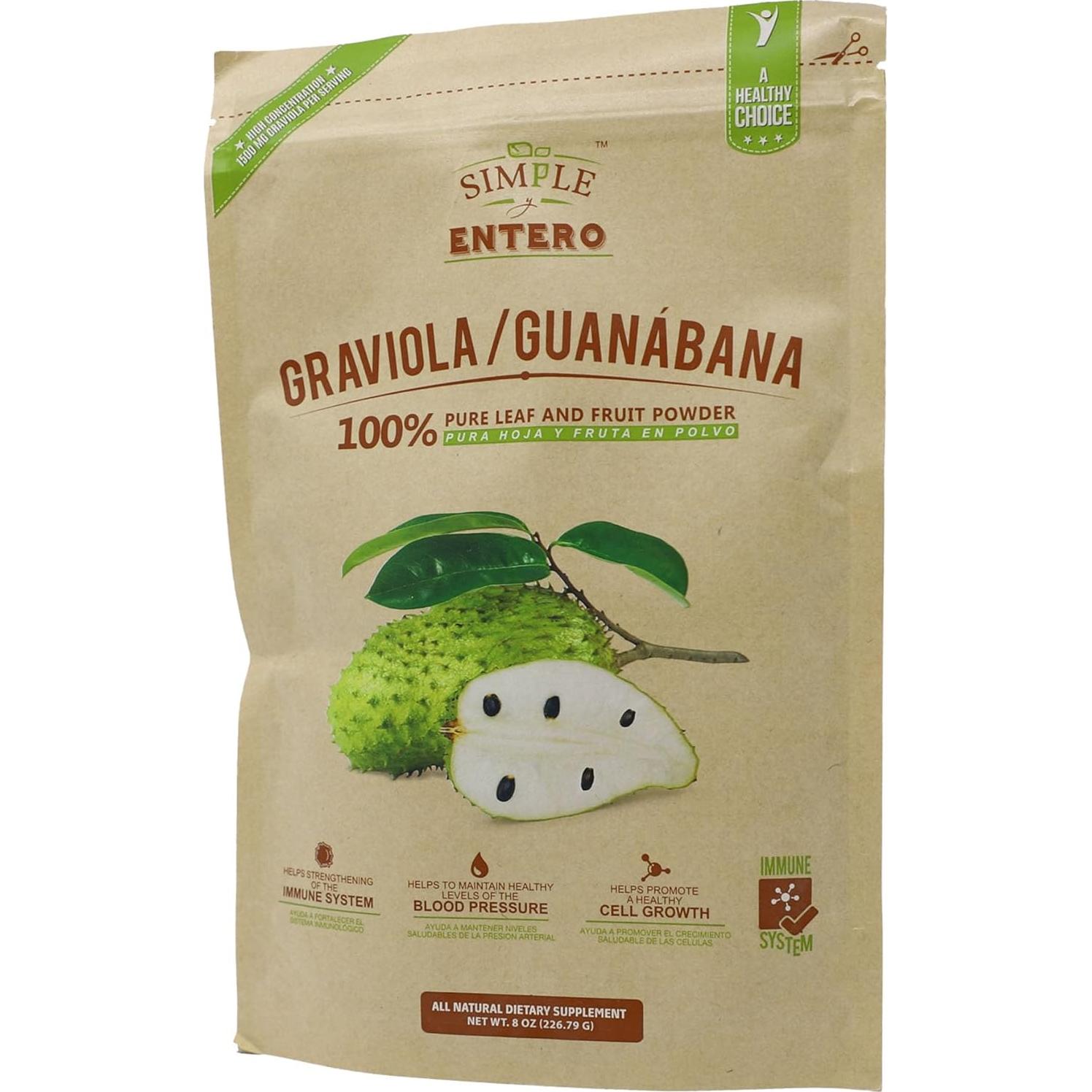Polvo de Graviola 100% Puro - 226.8 g - Sin Aditivos