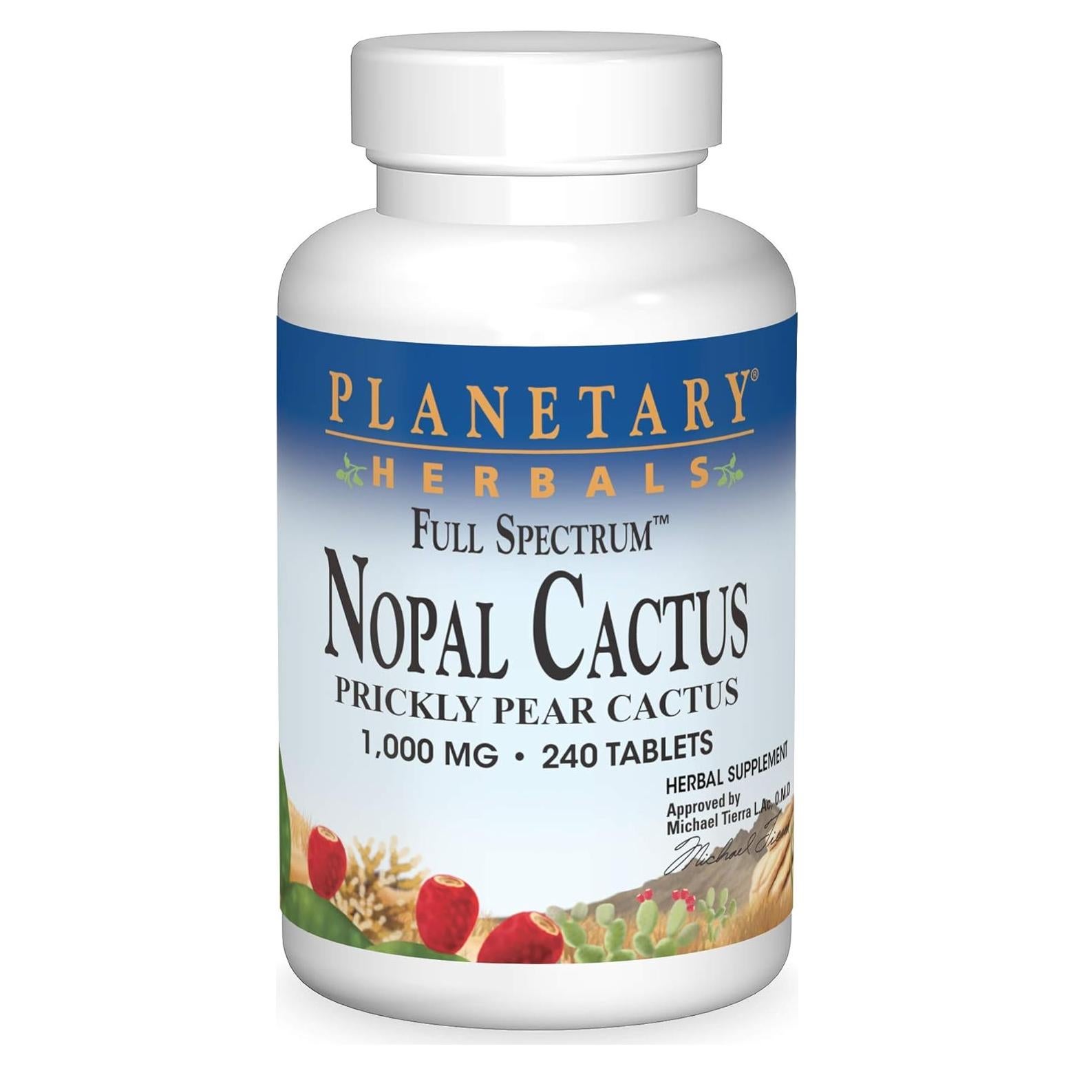 Suplemento de Nopal Cactus 1000mg Planetary Herbals 200g