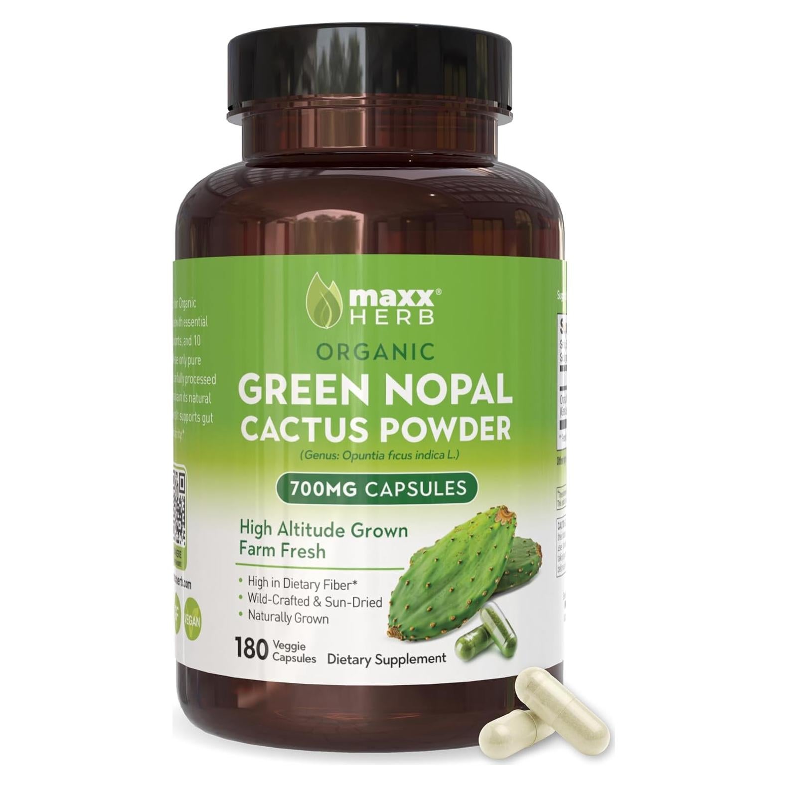 Cápsulas de Nopal Verde Maxx Herb 180 Unidades 272g