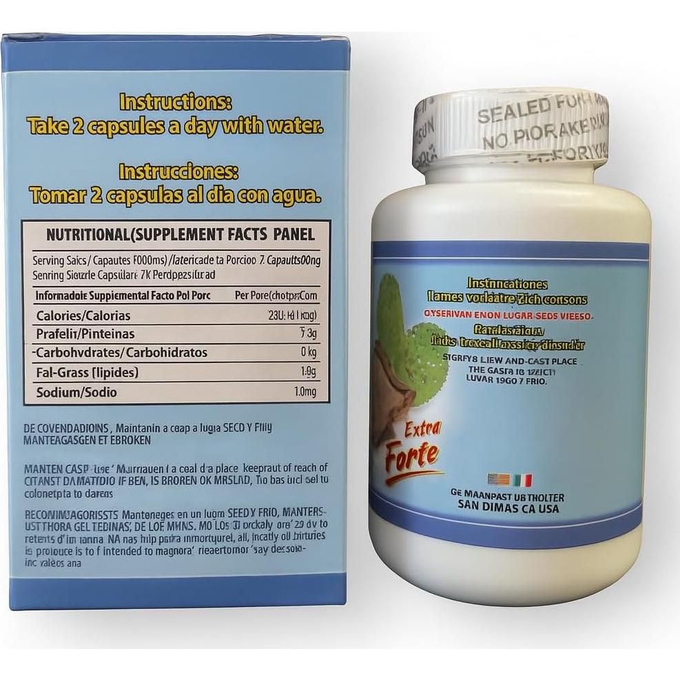 Cápsulas de Wereke y Nopal 60 Unidades 1000 mg - Suplemento Natural