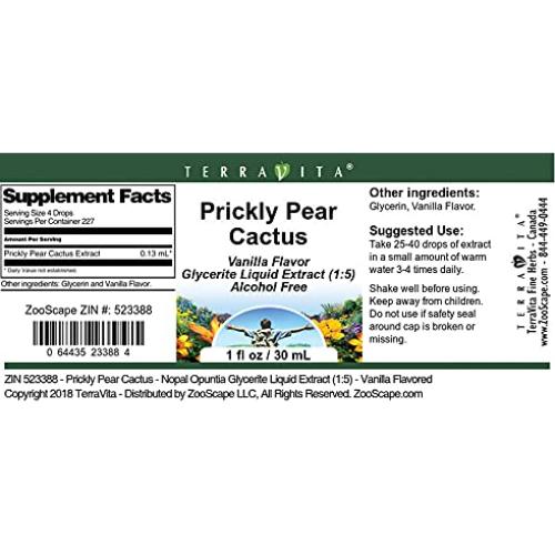 Extracto Líquido de Nopal de Pera Espinosa TerraVita 88.72 ml - Vainilla - Paquete de 3