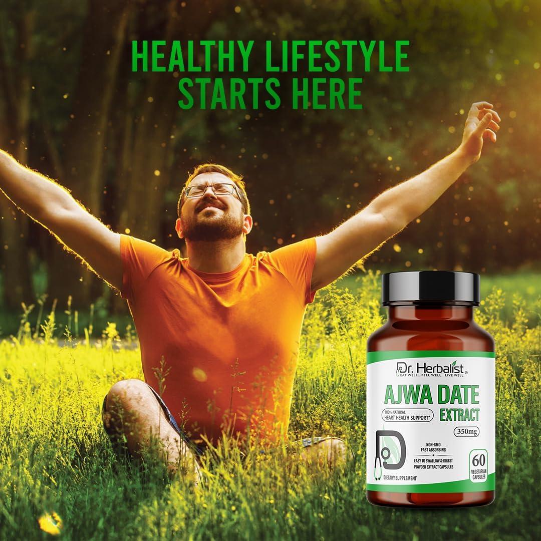 Cápsulas de Dátil Ajwa 350mg Dr. Herbalist - 60 Unidades